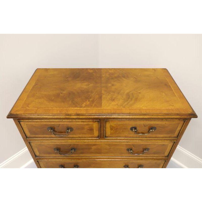 Vintage Chippendale Inlaid Burl Walnut Bachelor Chest from Colony Furniture In Good Condition In Charlotte, NC