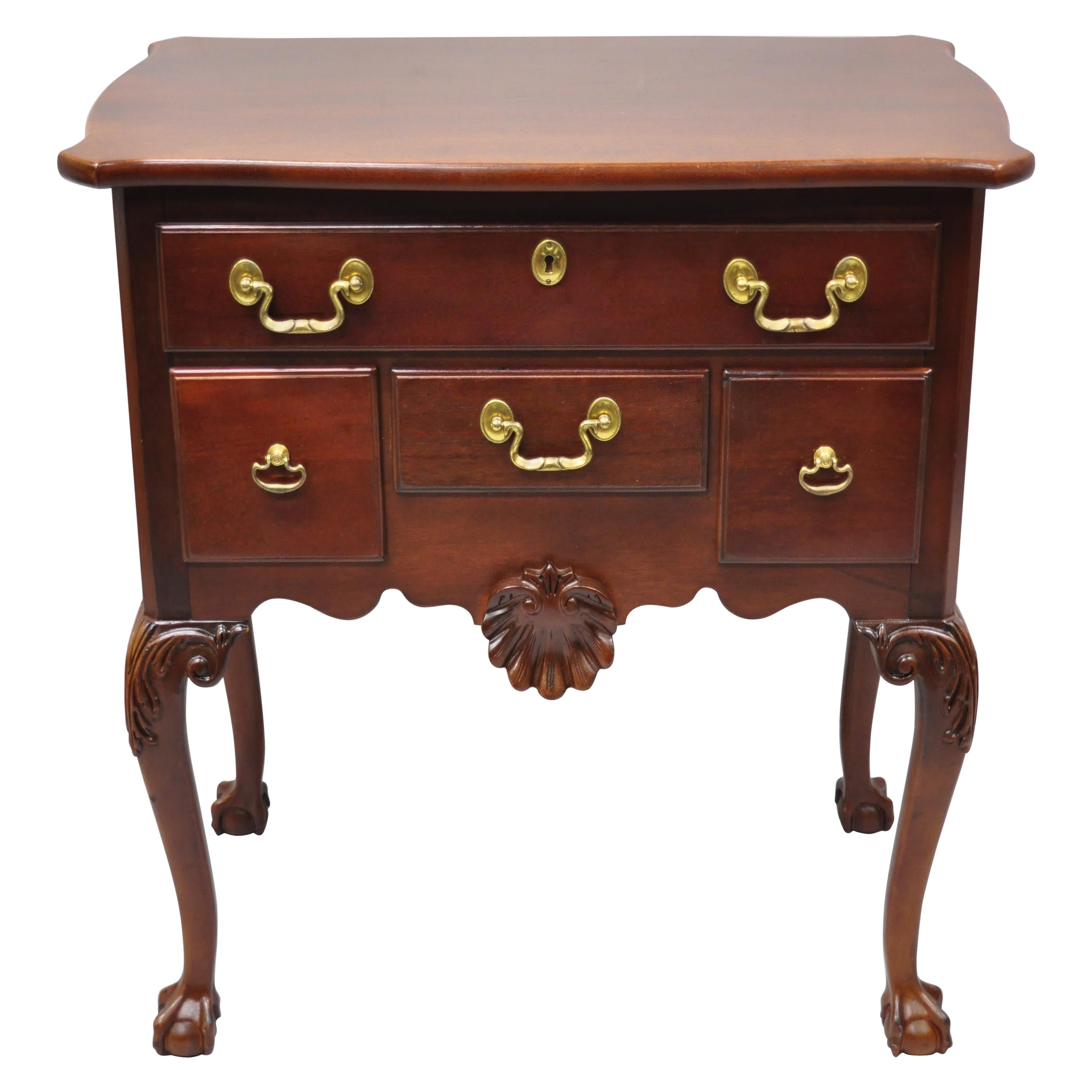 Vintage Chippendale Mahogany Ball and Claw Lowboy Chest by Lexington Heirloom