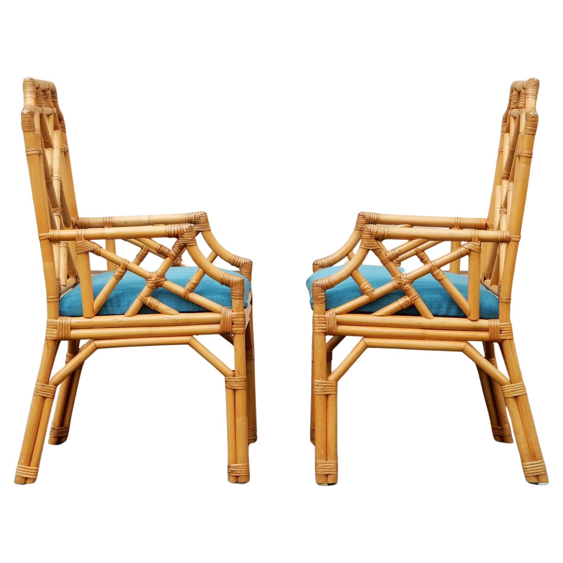 rattan chippendale chairs