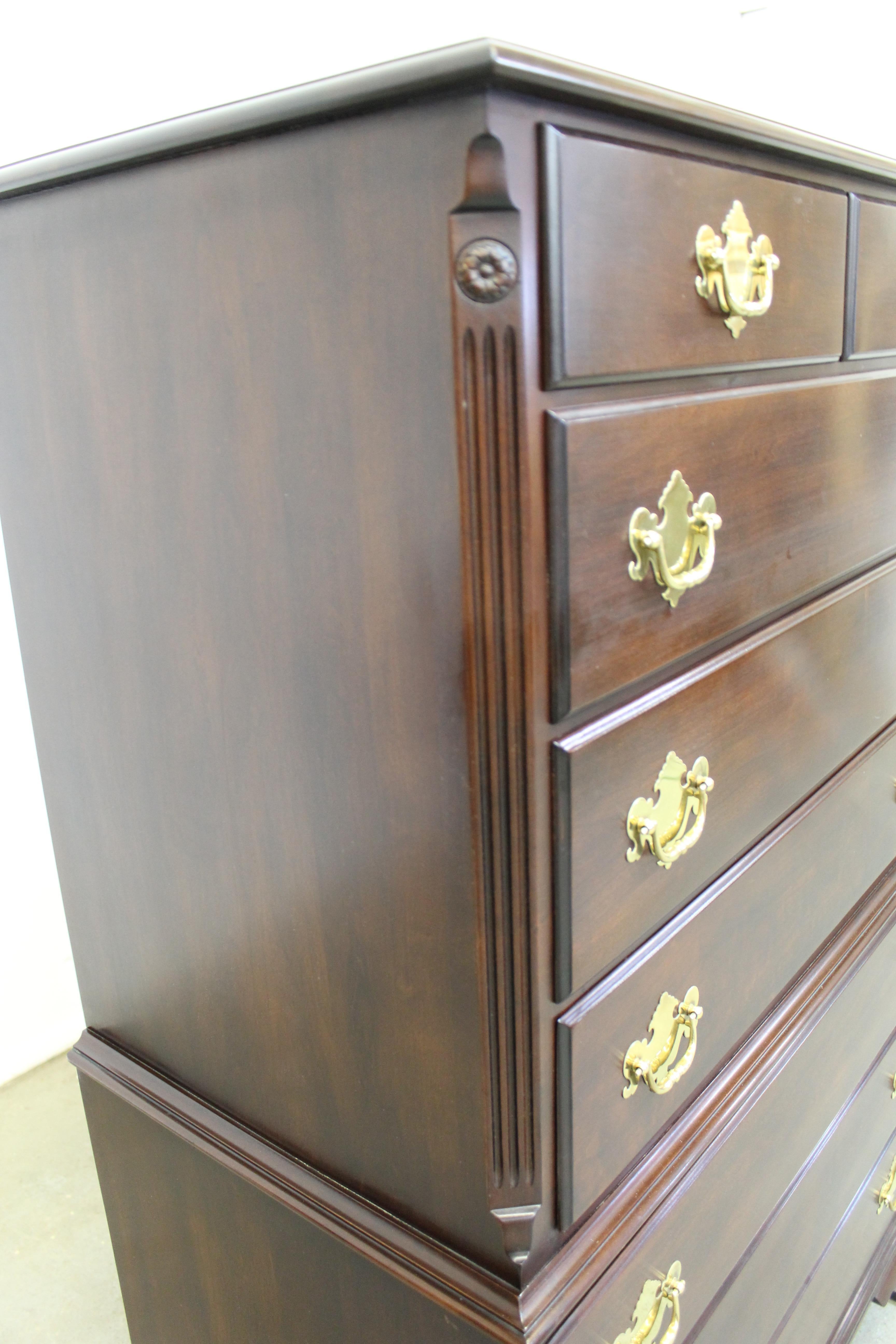 Vintage Chippendale Statton Old Town Cherry Dresser 3