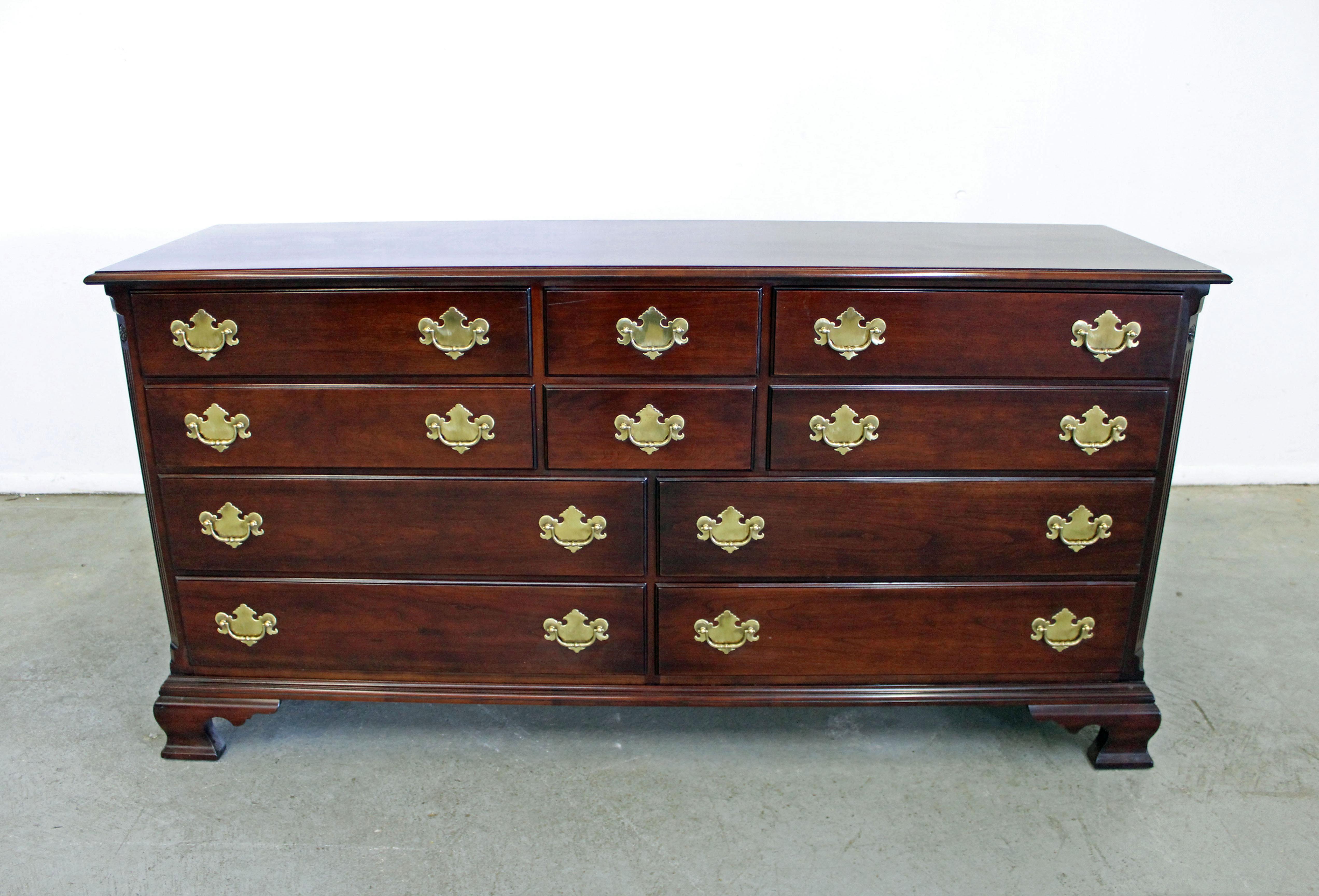 American Vintage Chippendale Statton Old Town Cherry Dresser