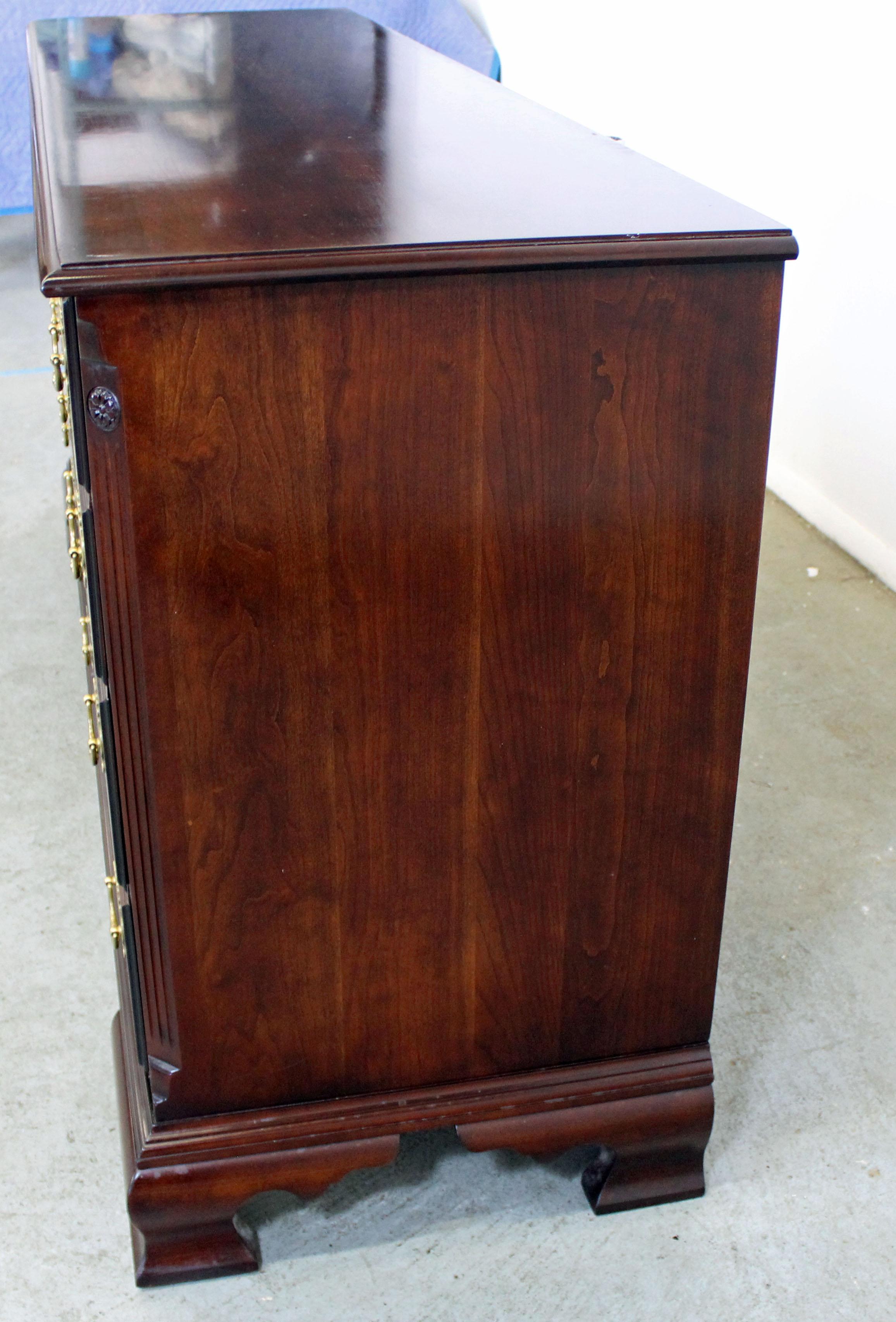 Late 20th Century Vintage Chippendale Statton Old Town Cherry Dresser