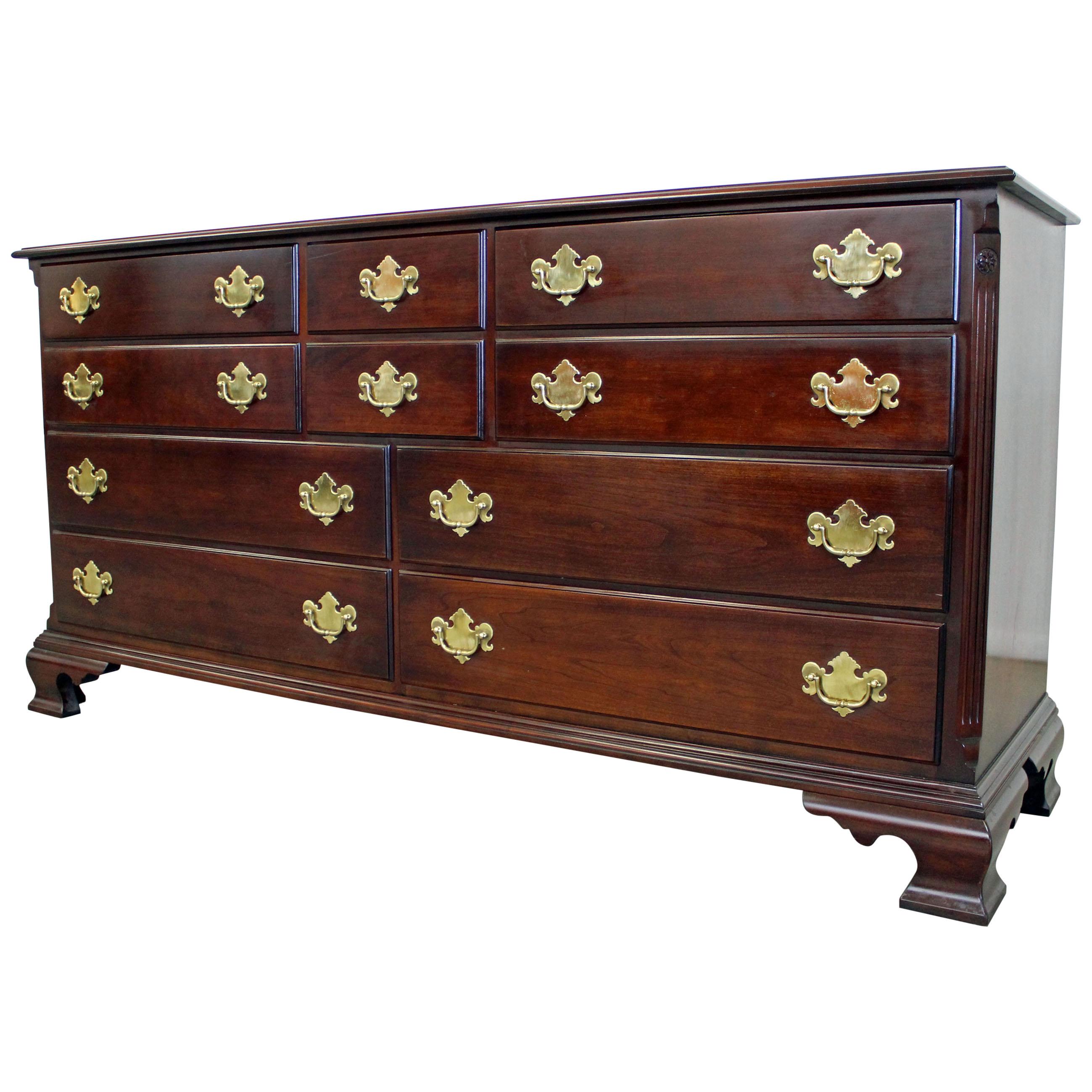 Vintage Chippendale Statton Old Town Cherry Dresser