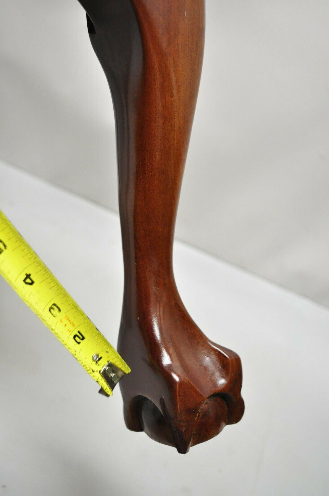 Vintage Chippendale Style Cherry Wood Dining Arm Chair by Master Design, a Pair 2