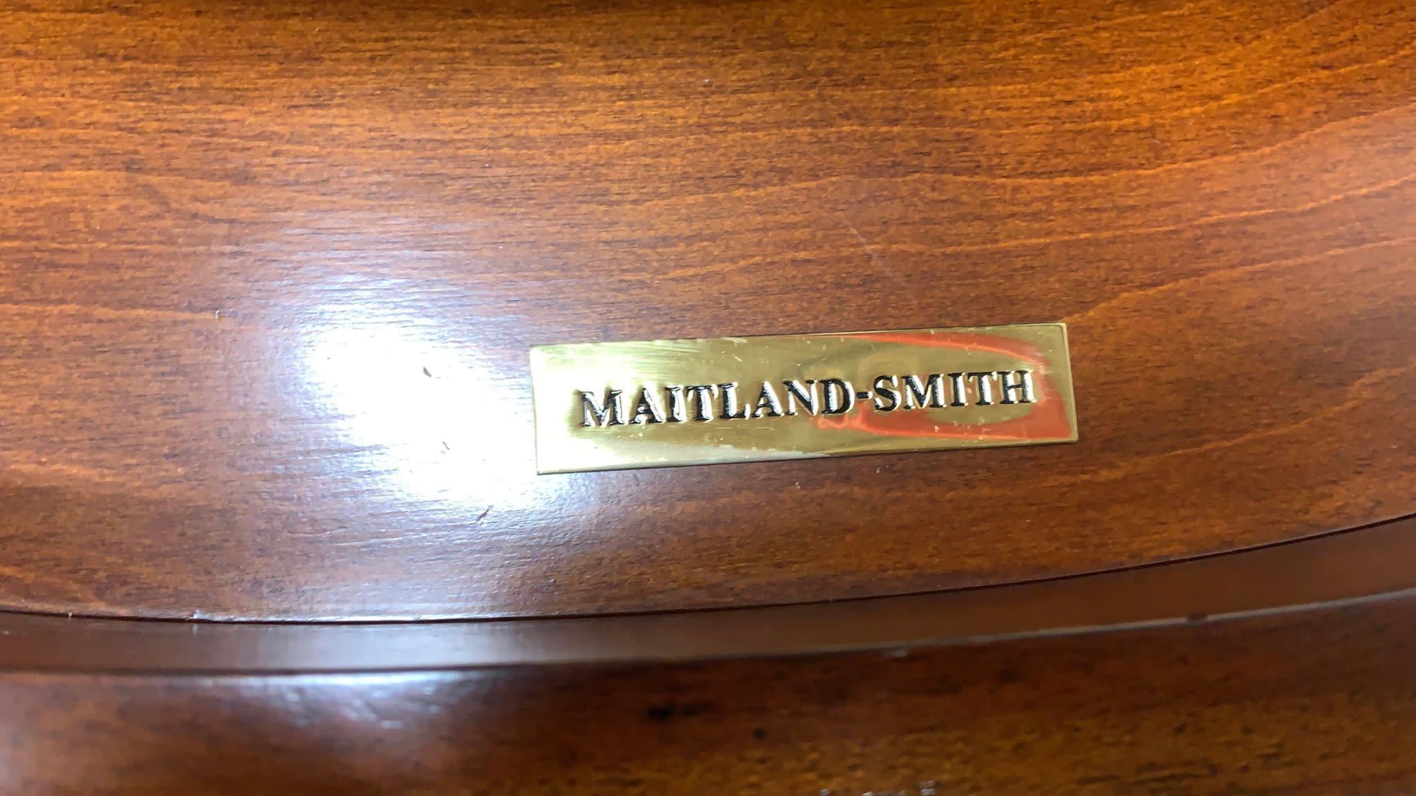 Late 20th Century Vintage Chippendale Style Double Sided Executive Desk by Maitland Smith