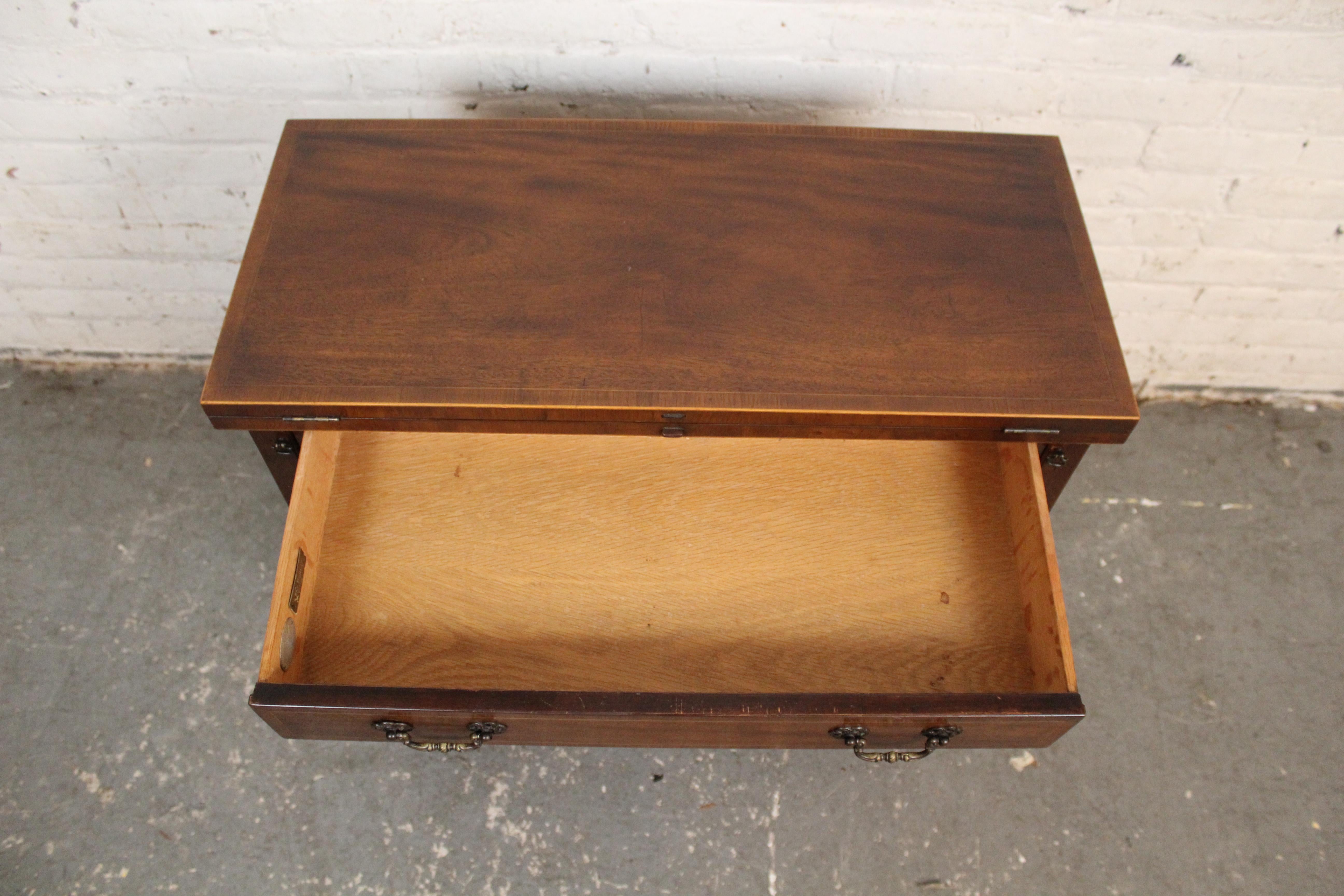 Vintage Chippendale Style Flip-Top Dresser by Baker Furniture For Sale 11
