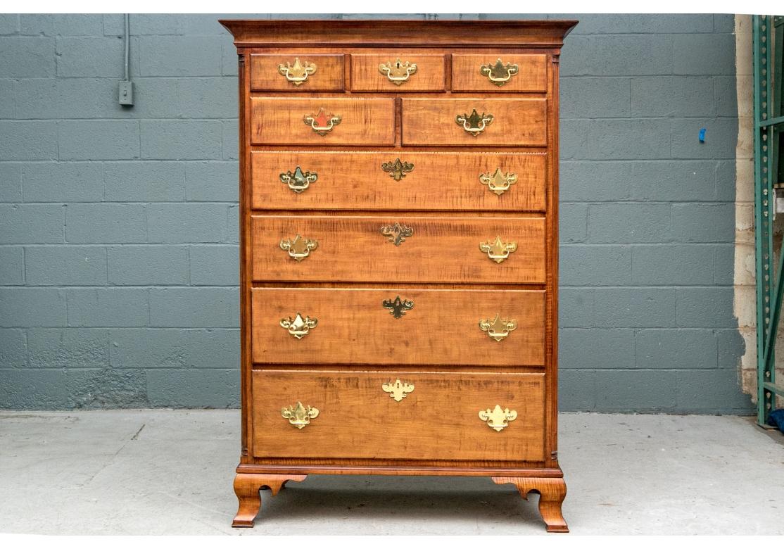 Cassettiera graduata in stile Chippendale vintage in vendita 6