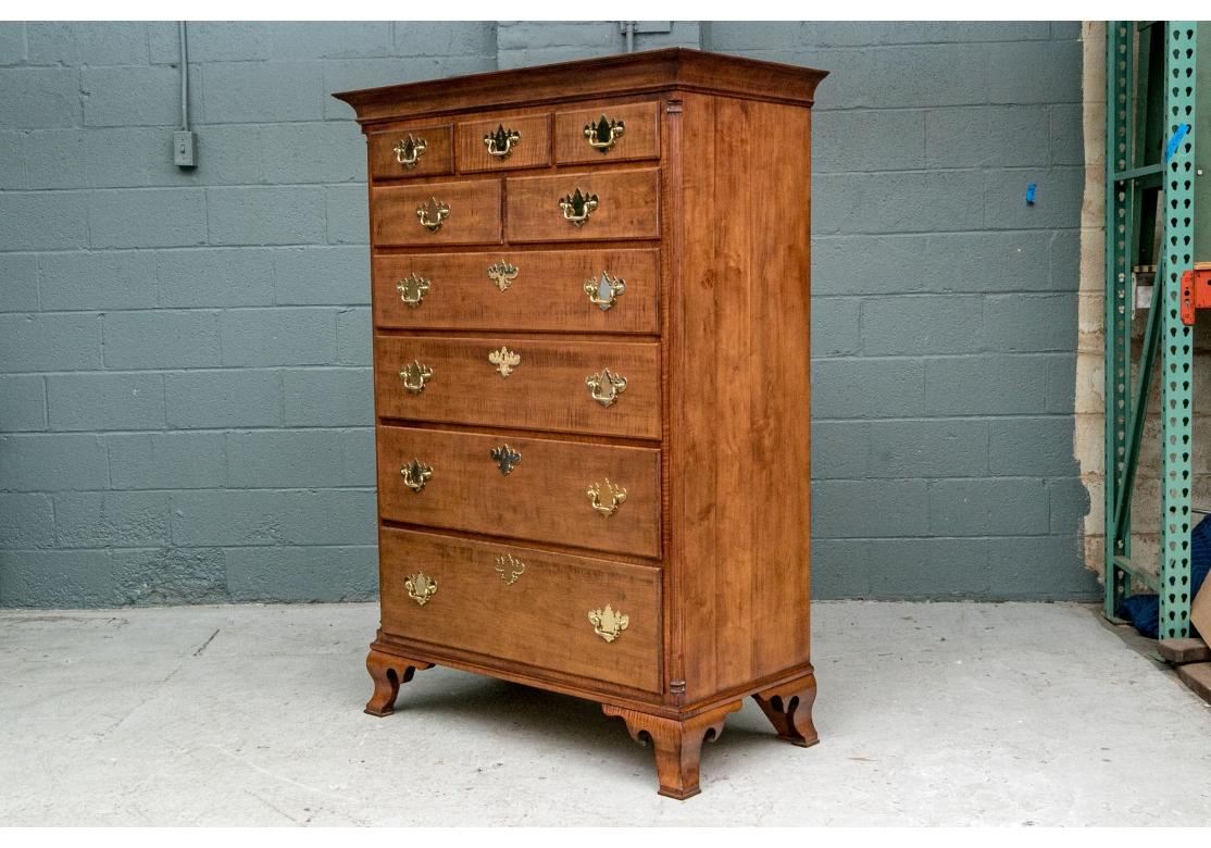 Cassettiera graduata in stile Chippendale vintage in vendita 1