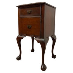 Vintage Chippendale Style Nightstand with Claw-and-Ball Feet