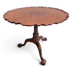 Vintage Chippendale Style Pie Crust Tilt Top Table by Kindel Furniture Co.
