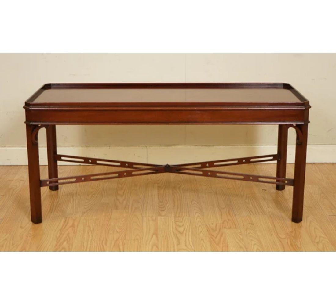 British Vintage Chippendale Style Solid Coffee Table, Early 20th Century For Sale
