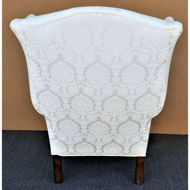 Vintage Chippendale Wingback Armchair In Good Condition For Sale In Lake Worth, FL