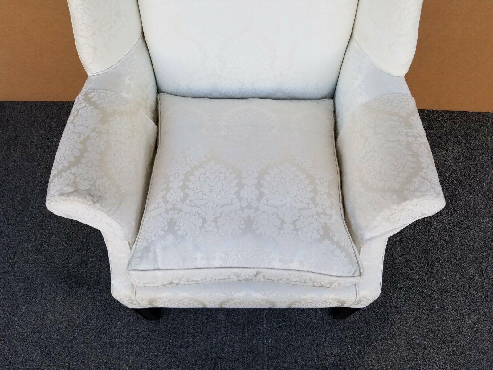 Mahogany Vintage Chippendale Wingback Armchair For Sale
