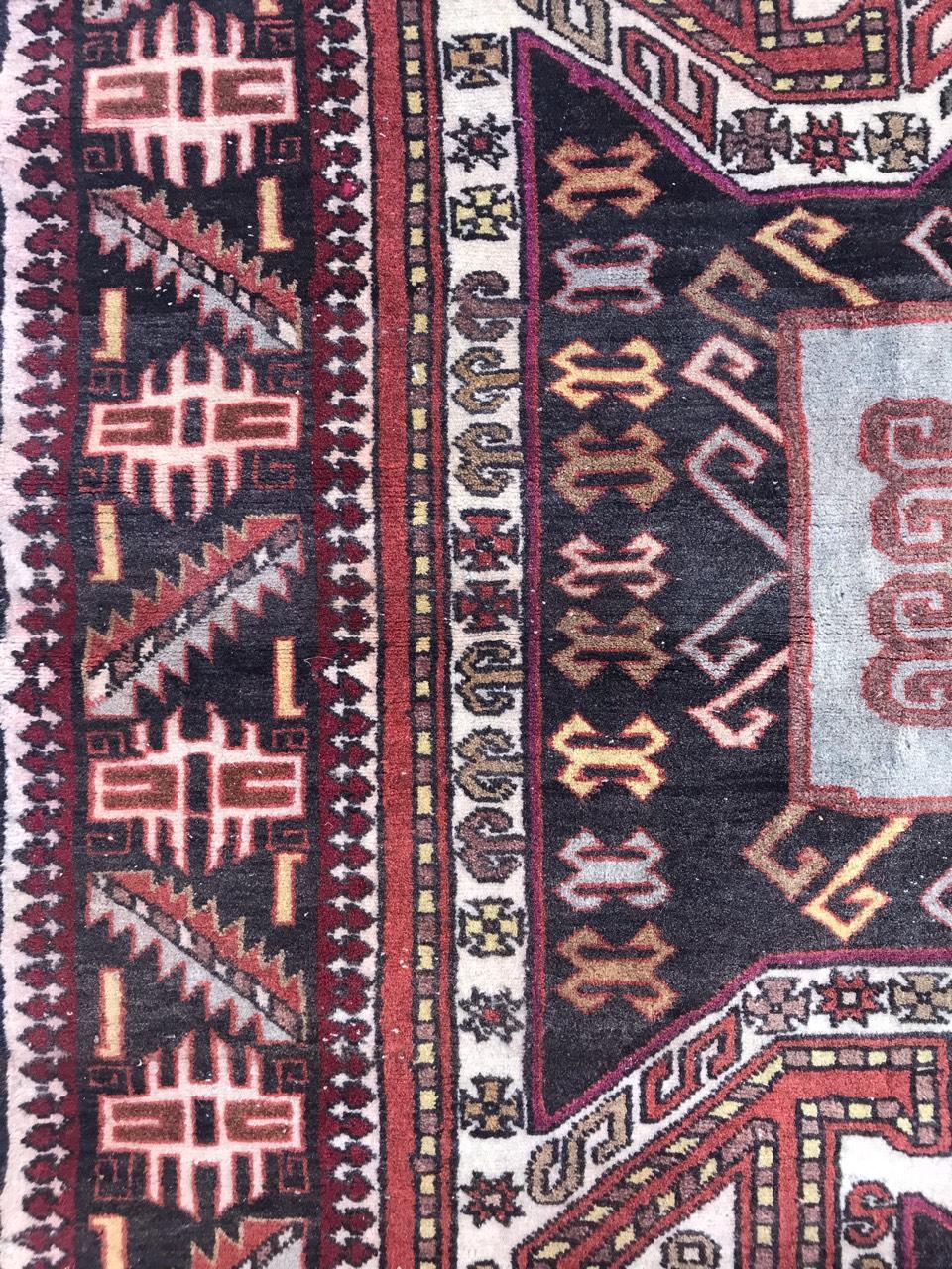 Hand-Knotted Vintage Chirwan Azerbaijan Rug For Sale