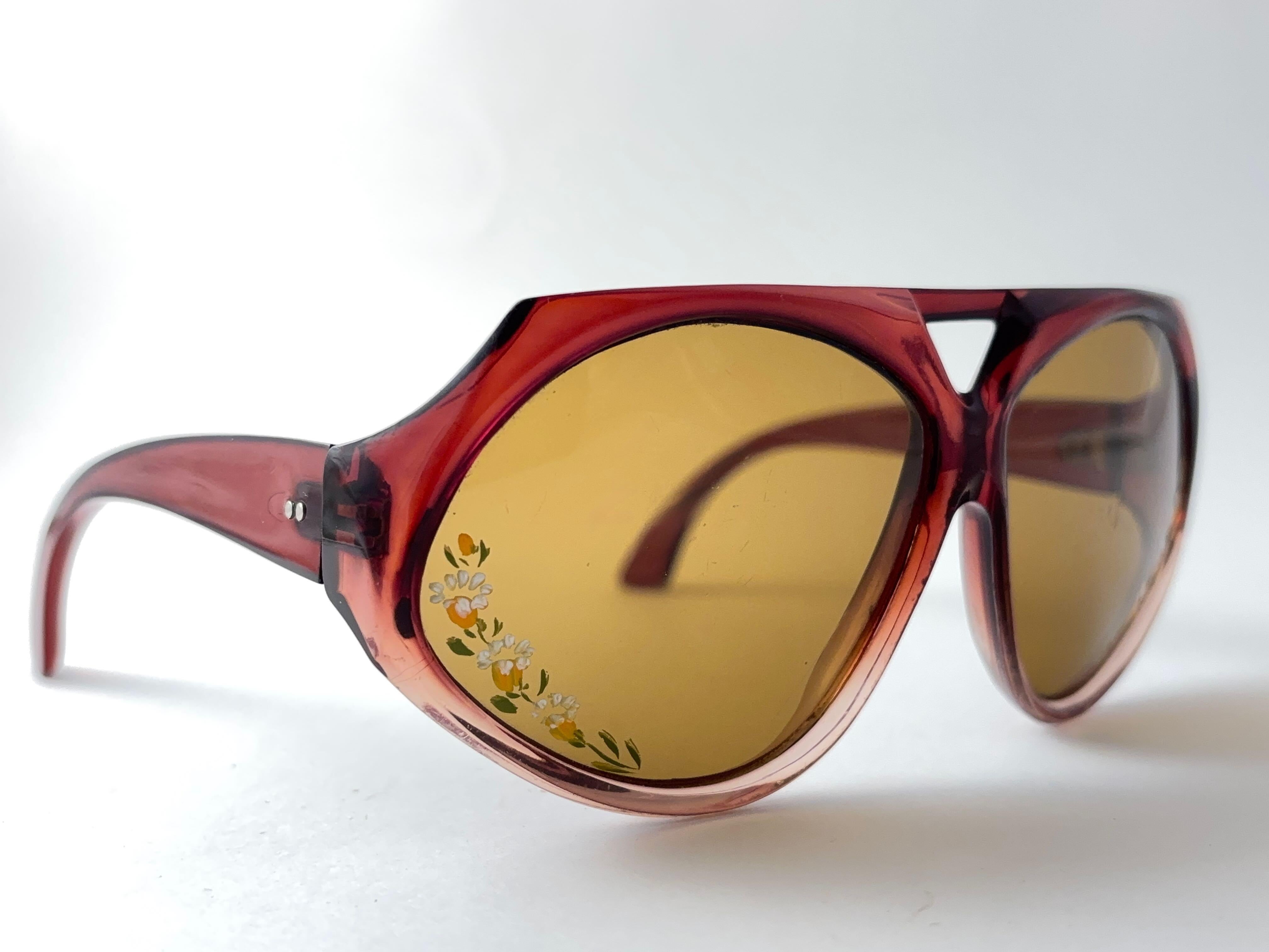 Lunettes de soleil vintage Chistil peintes à la main 1970 Made in France Bon état - En vente à Baleares, Baleares