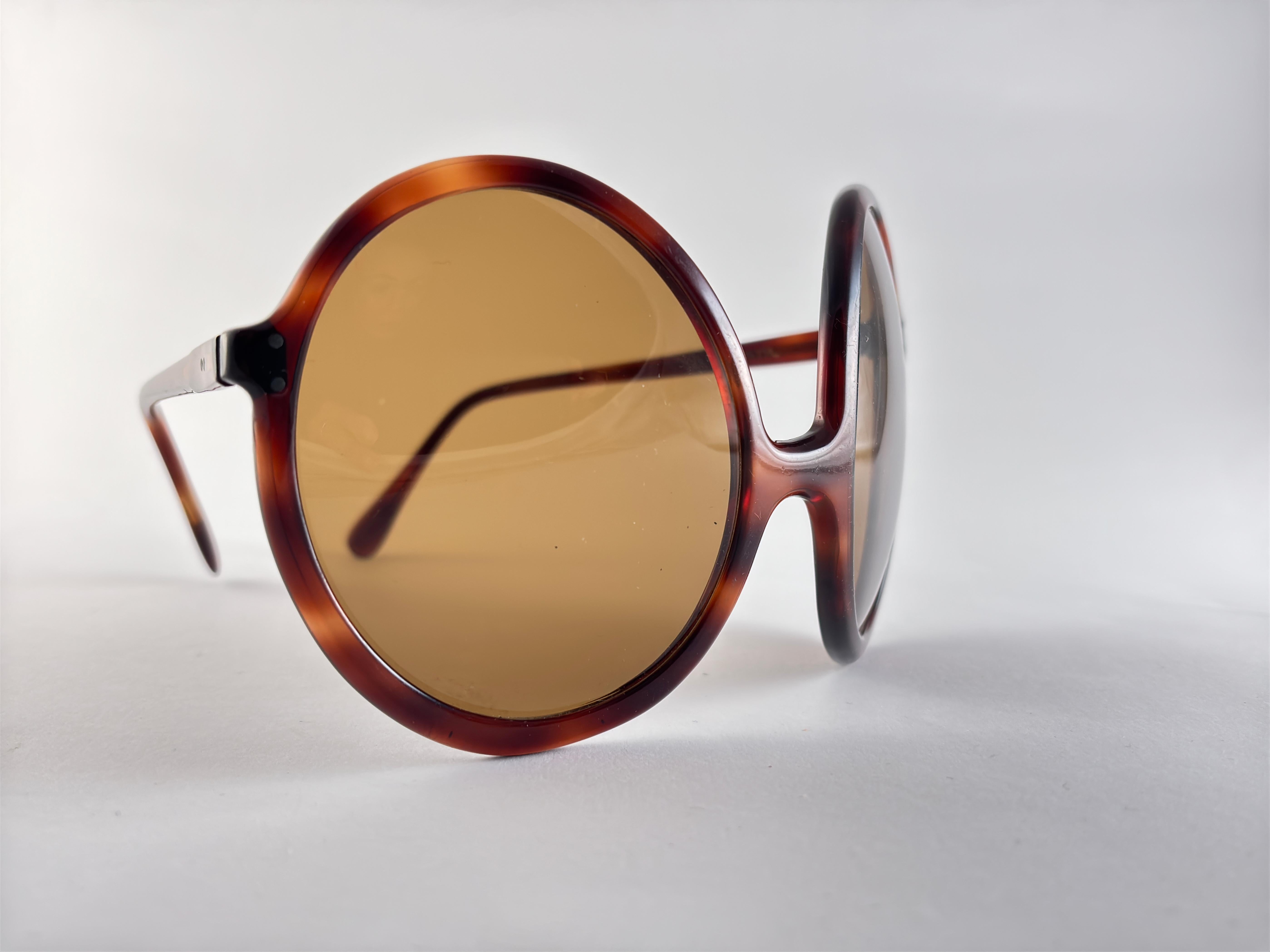 Vintage Chistil Übergroße Schildpatt-Sonnenbrille 1970, hergestellt in Frankreich im Angebot 5