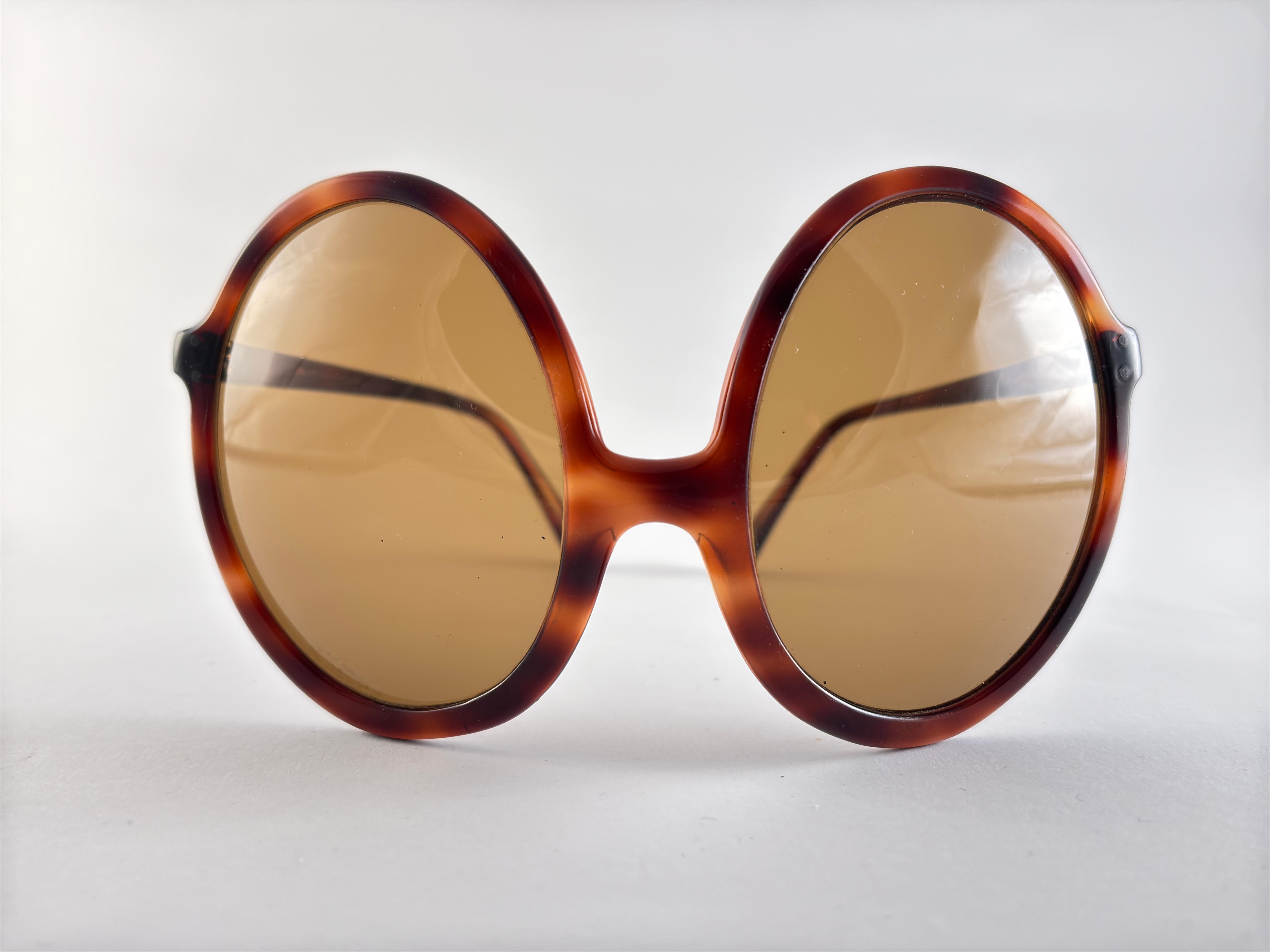 Vintage Chistil Übergroße Schildpatt-Sonnenbrille 1970, hergestellt in Frankreich im Angebot 6