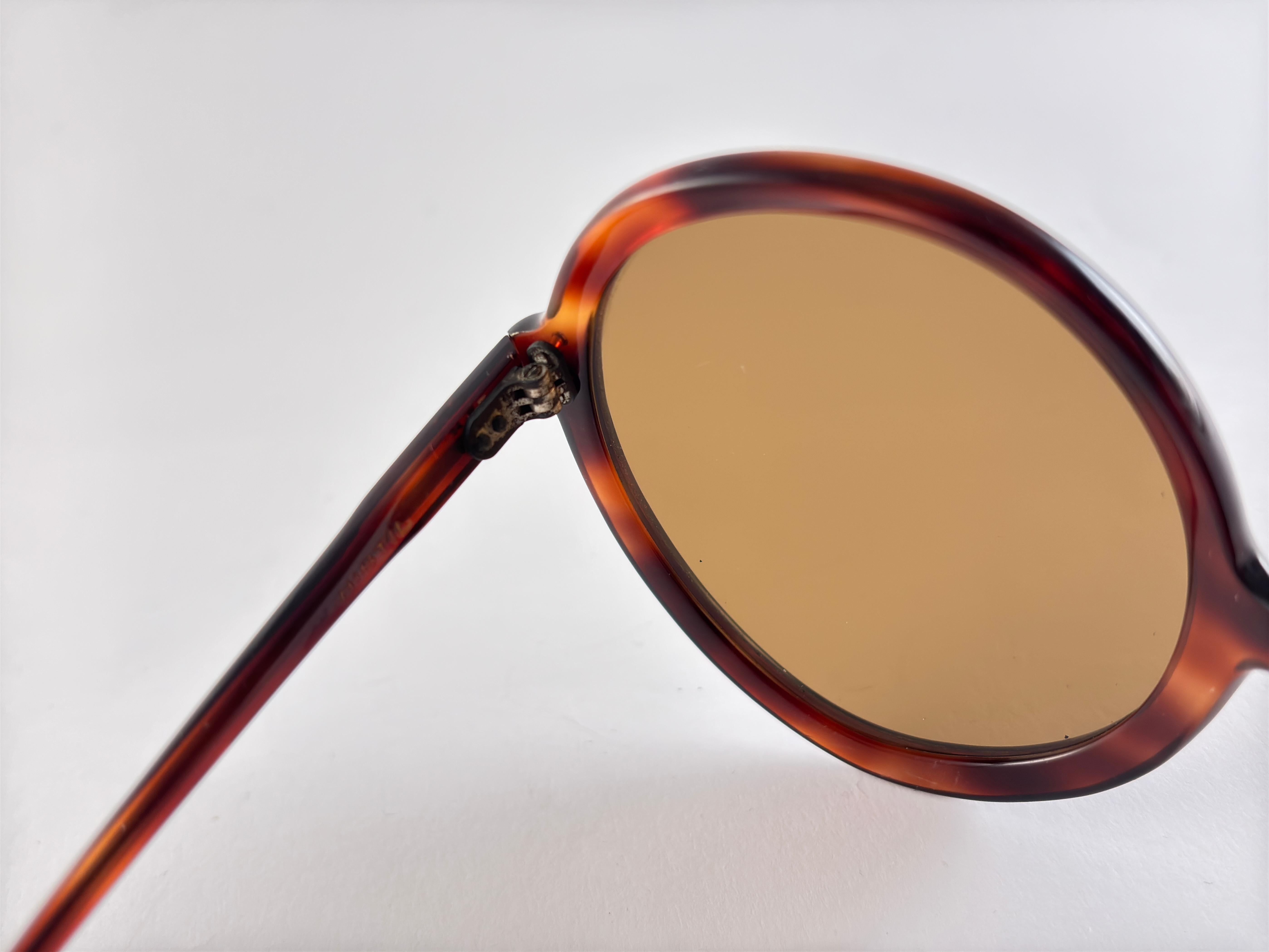 Vintage Chistil Übergroße Schildpatt-Sonnenbrille 1970, hergestellt in Frankreich im Zustand „Hervorragend“ im Angebot in Baleares, Baleares