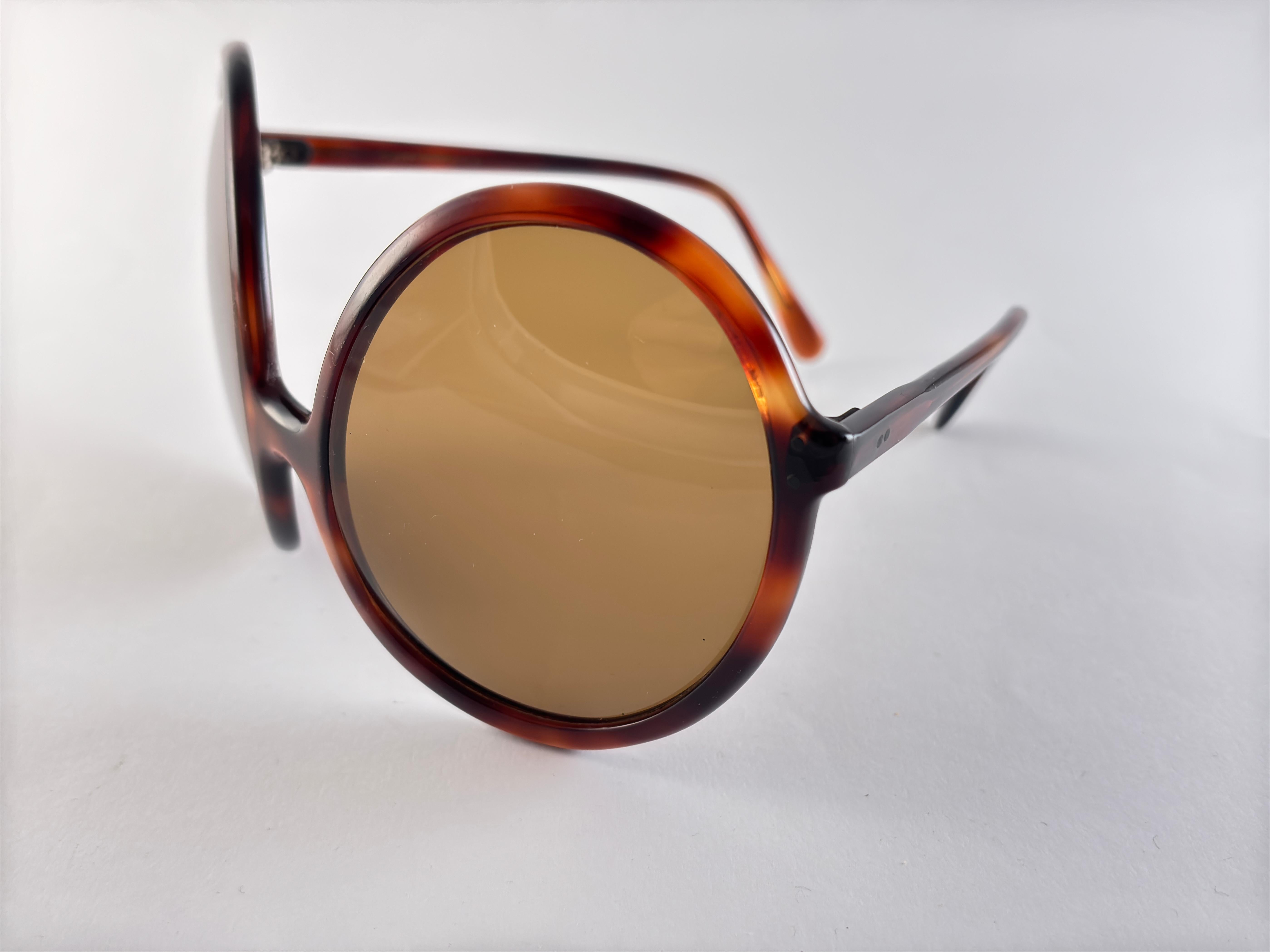 Vintage Chistil Übergroße Schildpatt-Sonnenbrille 1970, hergestellt in Frankreich im Angebot 2