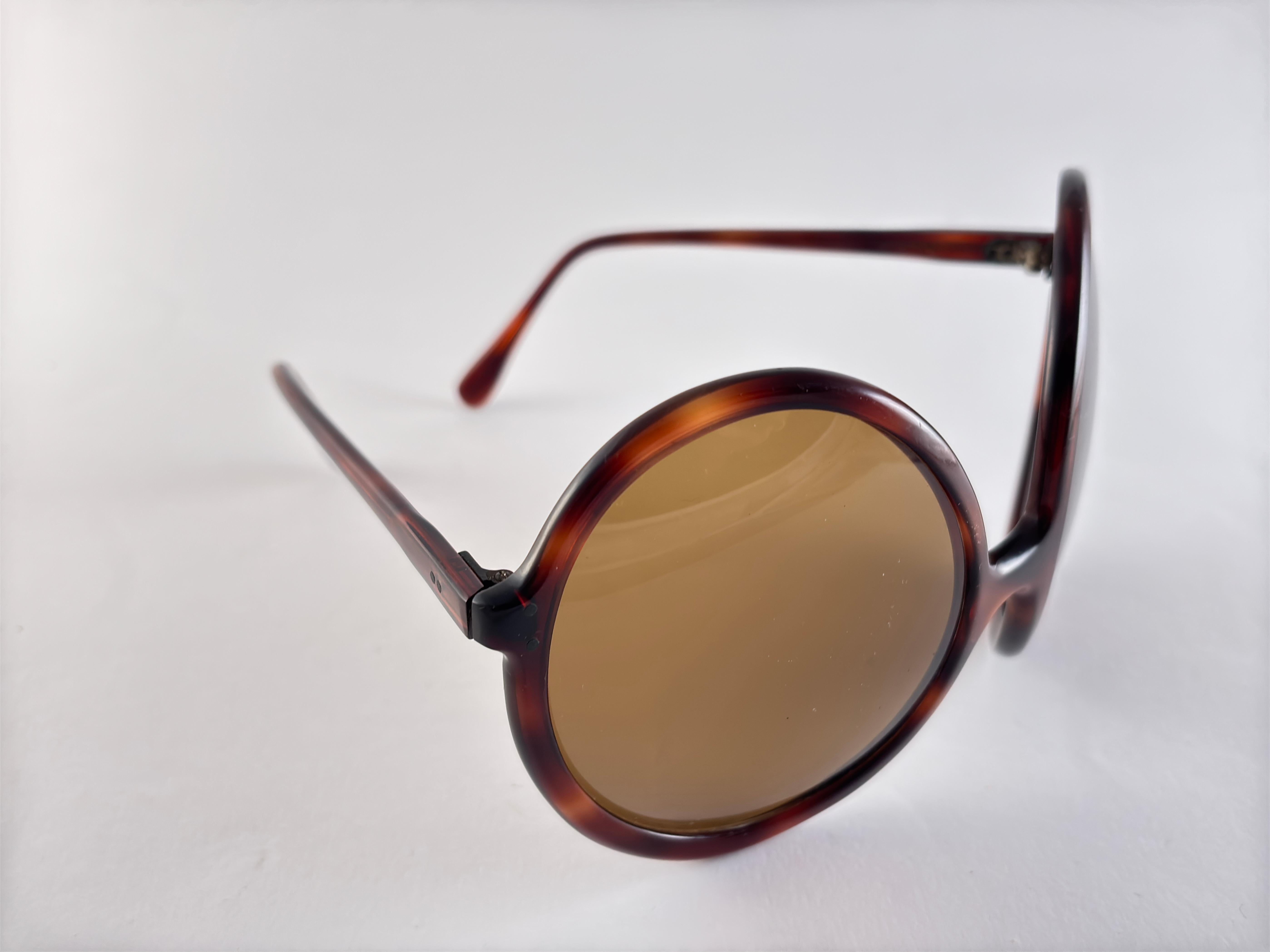 Vintage Chistil Übergroße Schildpatt-Sonnenbrille 1970, hergestellt in Frankreich im Angebot 3