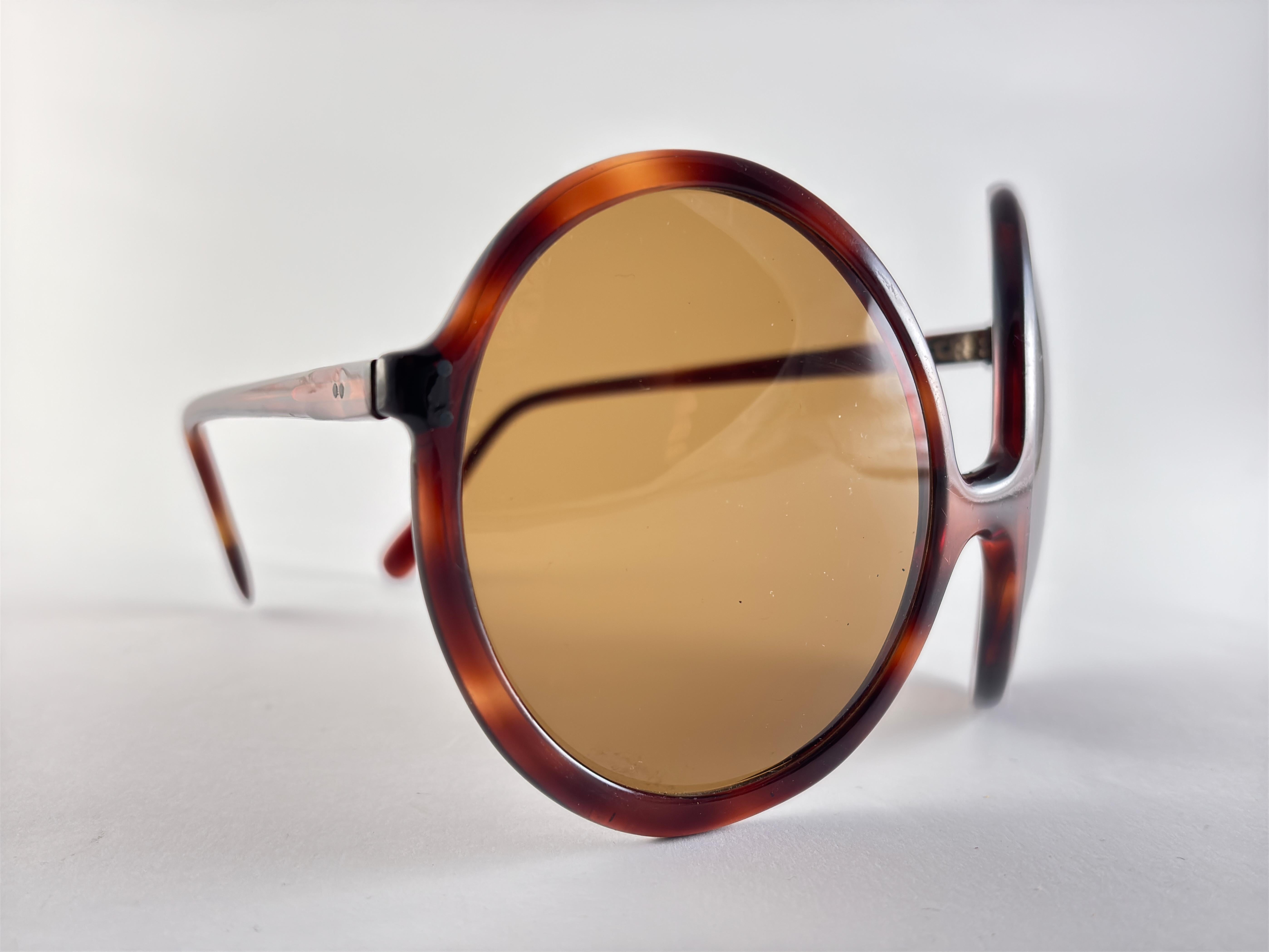 Vintage Chistil Übergroße Schildpatt-Sonnenbrille 1970, hergestellt in Frankreich im Angebot 4