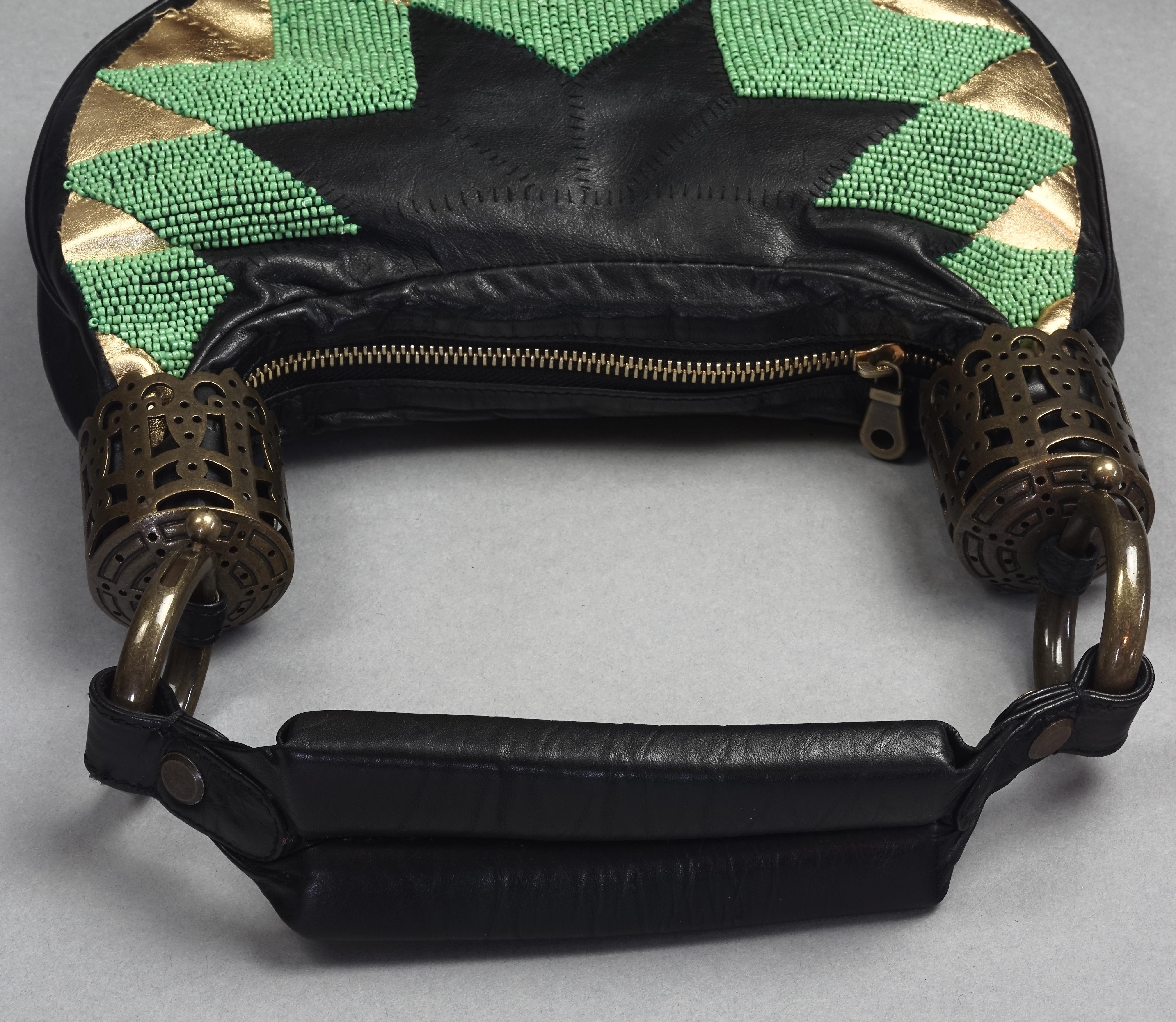Vintage CHLOE Beaded Leather Bracelet Bag 2