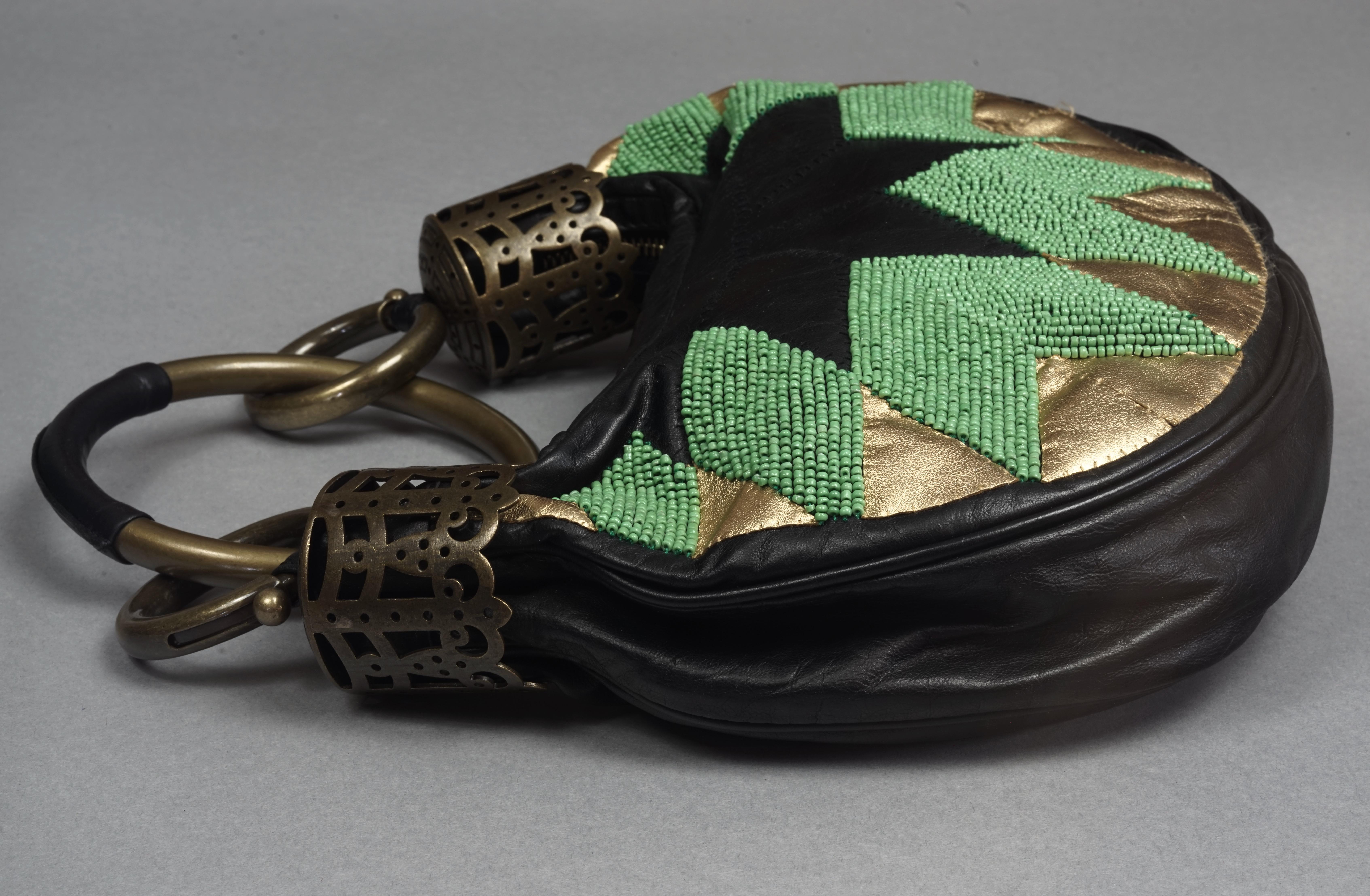 Femenino o masculino Bolso pulsera de cuero con cuentas vintage CHLOE