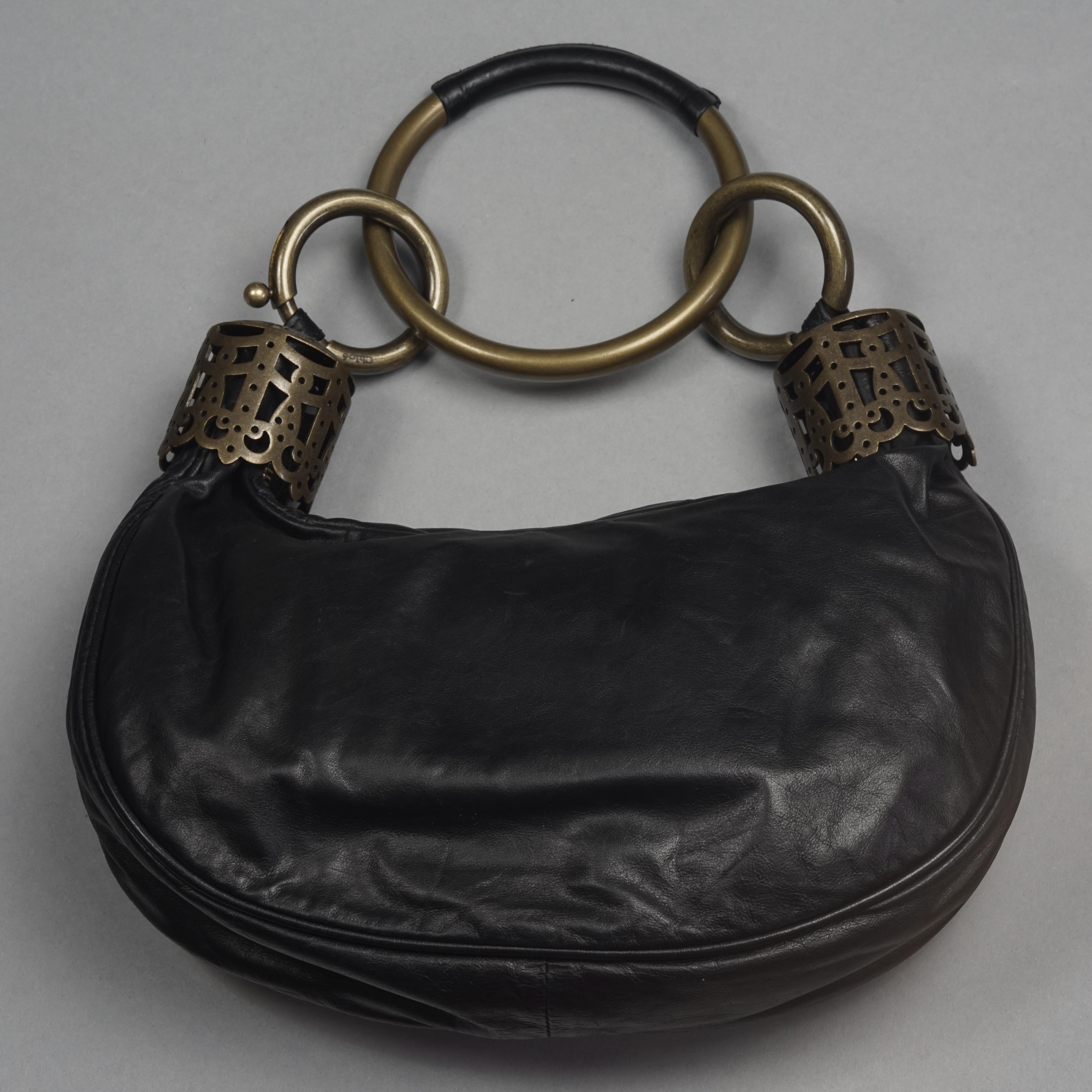 Women's or Men's Vintage CHLOE Beaded Leather Bracelet Bag