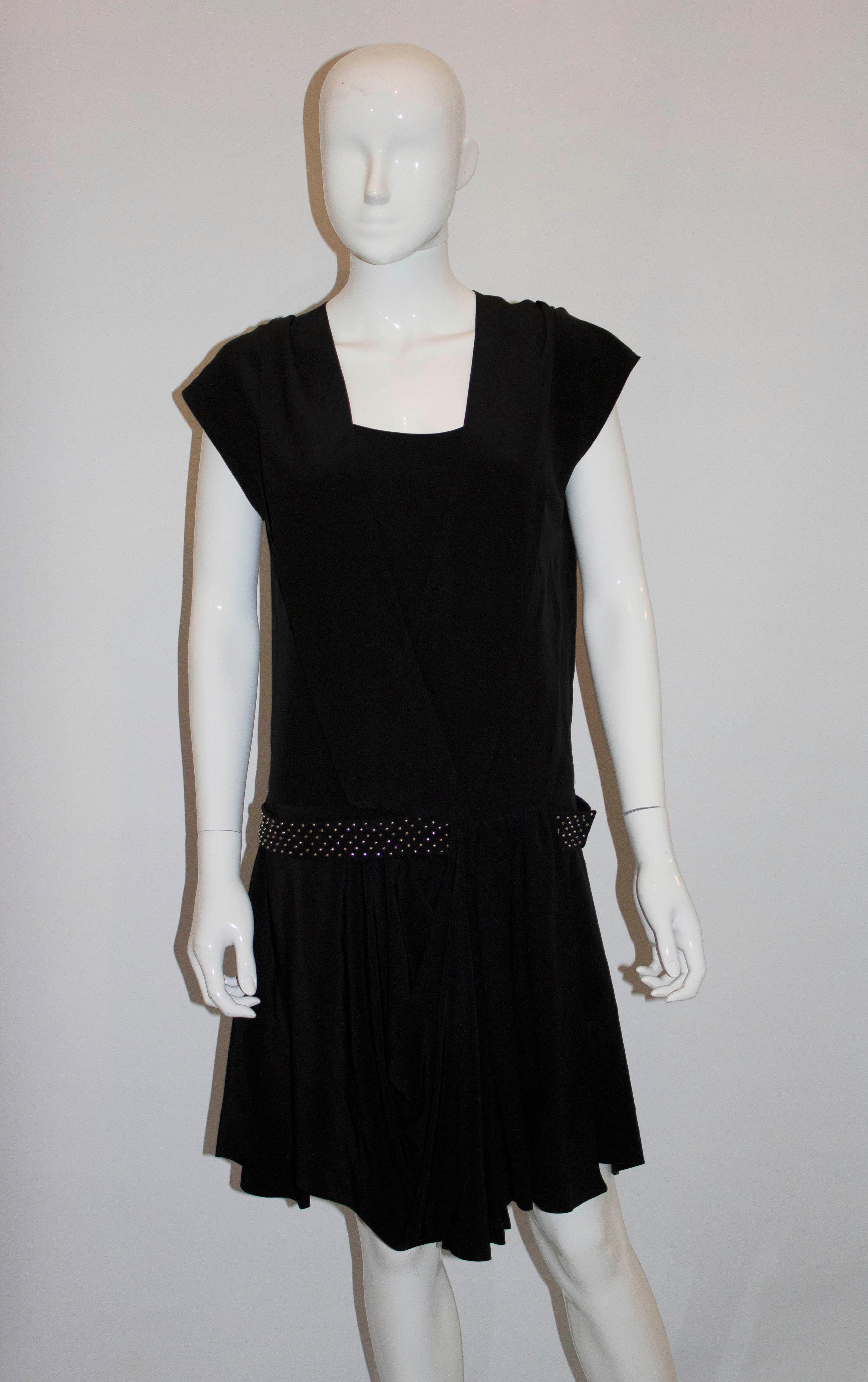 Vintage Chloe Black Silk Dress In Good Condition For Sale In London, GB