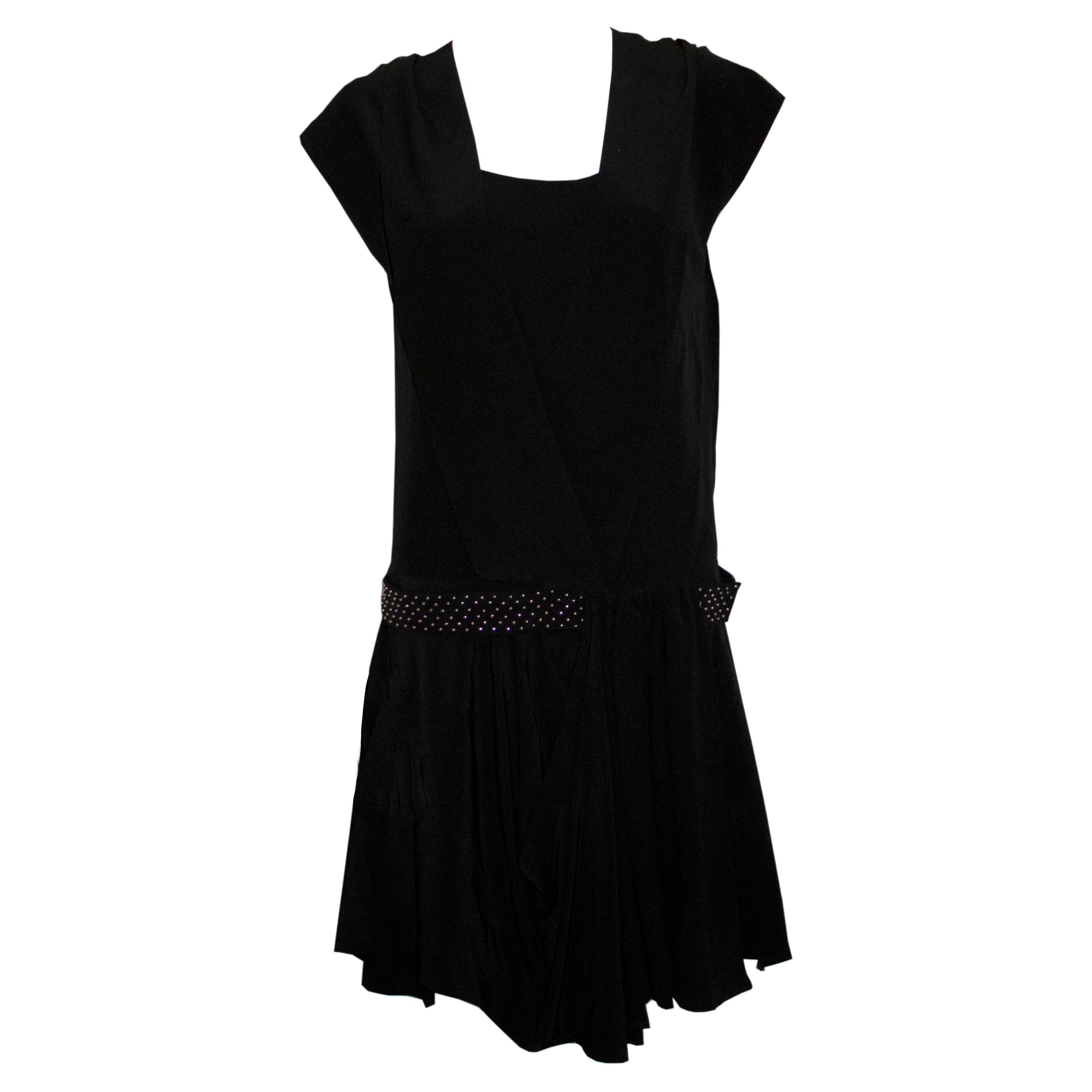 Vintage Chloe Black Silk Dress For Sale