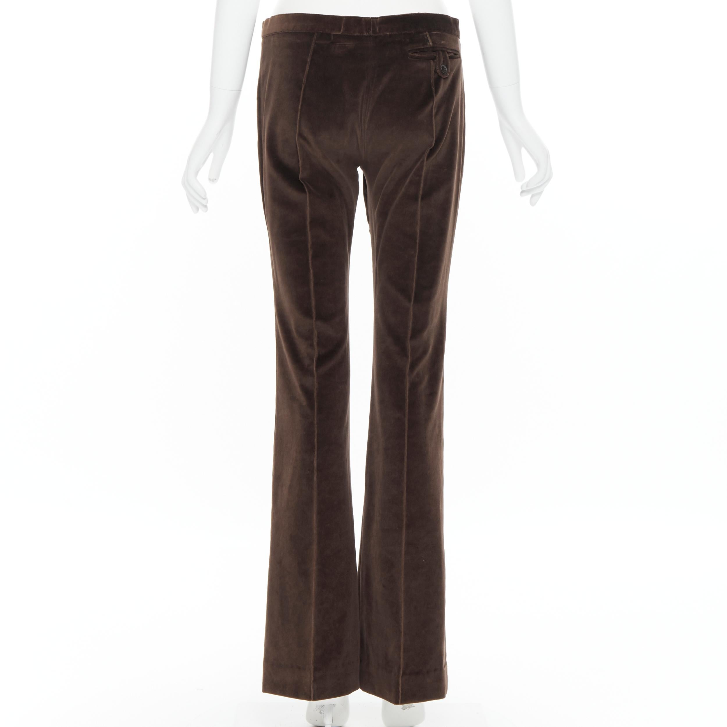 vintage CHLOE brown velvet corset buckle waist blazer pant suit FR38 M 2