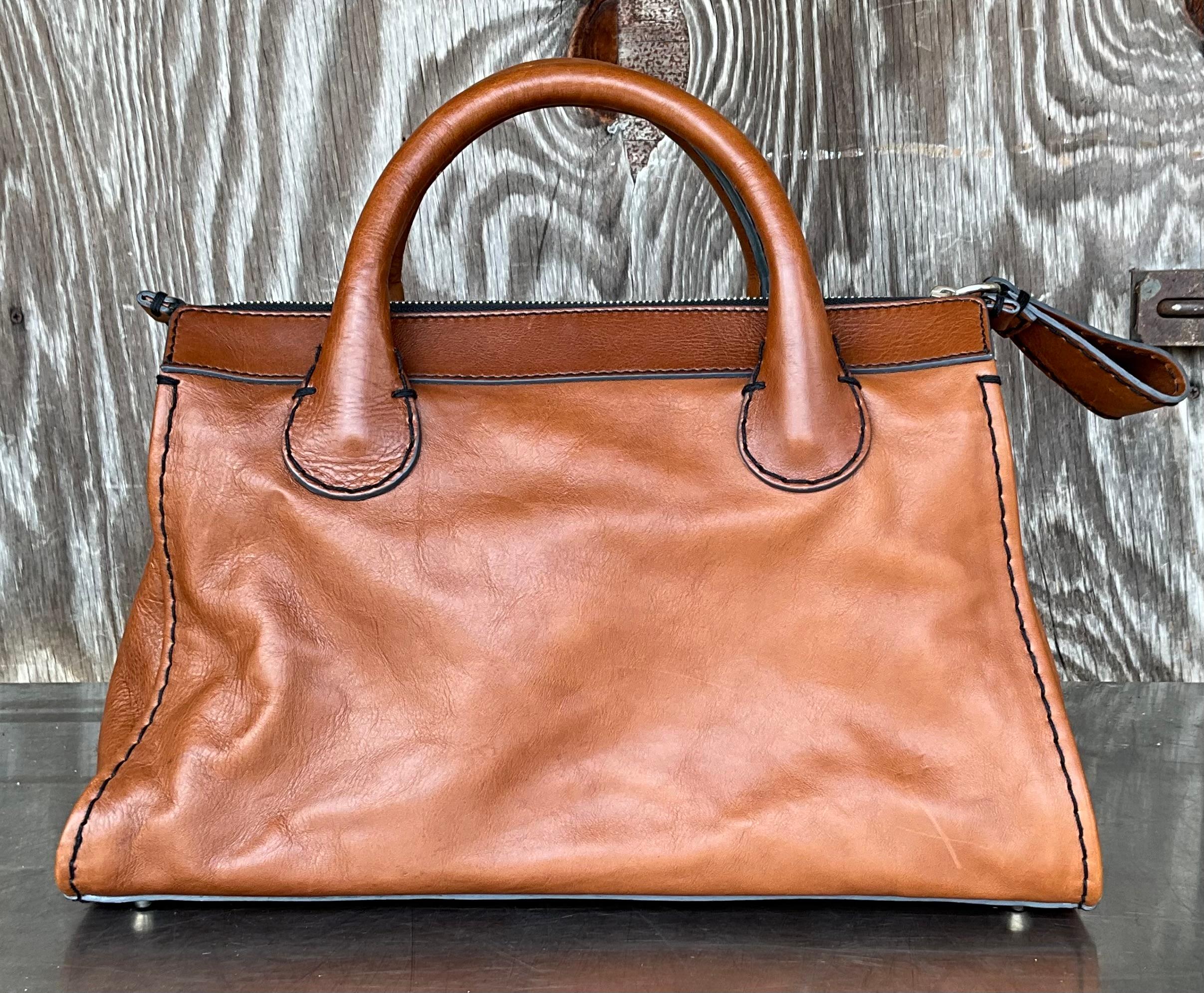Vintage Chloe Edith Leather Tote For Sale 2