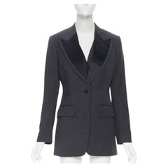 vintage CHLOE grey wool 3-pc tuxedo blazer vest pant suit set