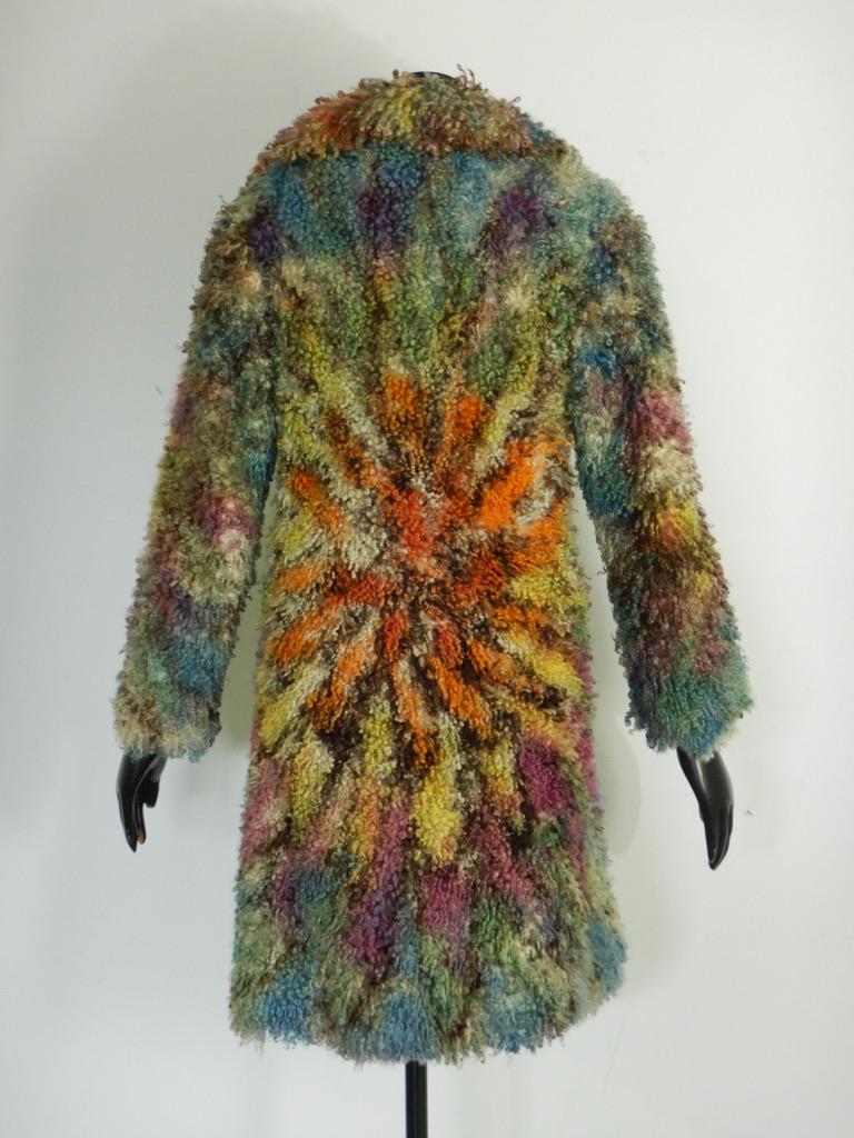 Incredible hand-dyed Chloe coat with button closure. Marked 
