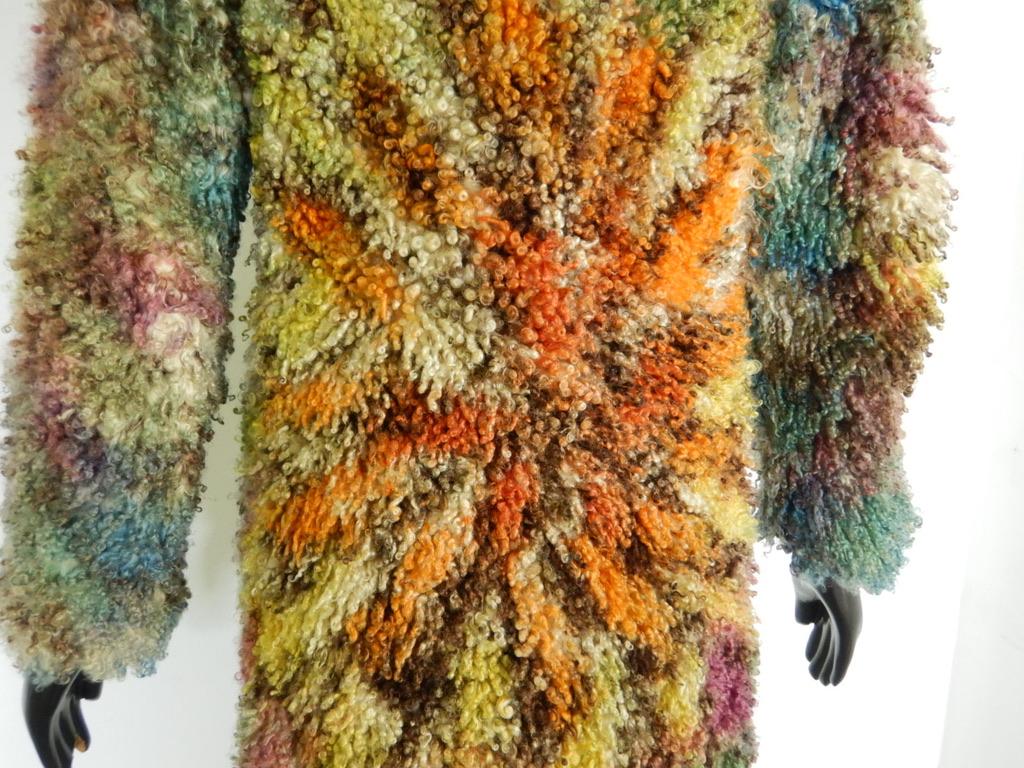 Gris Chloé - Manteau multicolore vintage en vente