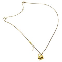 Vintage Chloe Gold Plated Pendant Necklace Y2K