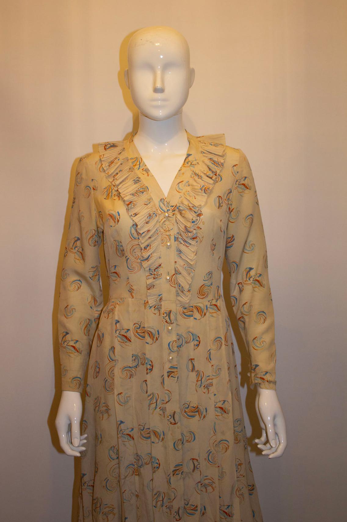 Brown Vintage Chloe Silk Dress For Sale