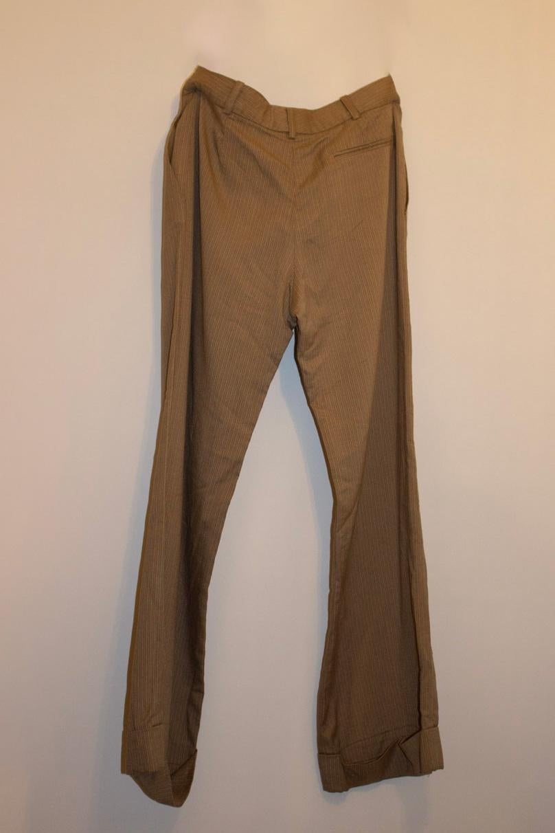 Women's or Men's Vintage Chloe Silk Mix Stripe Trousers For Sale