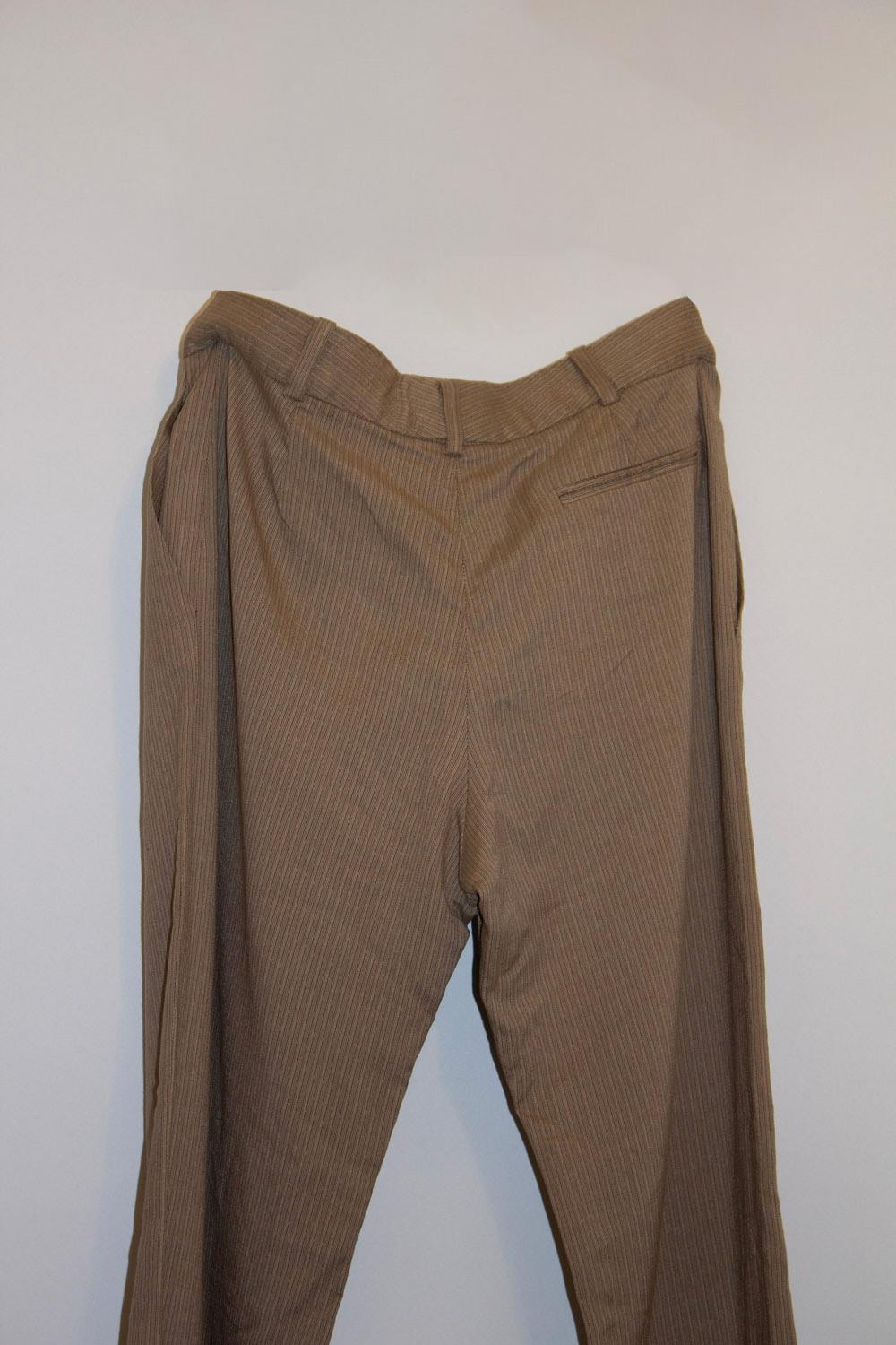 Vintage Chloe Silk Mix Stripe Trousers For Sale 1