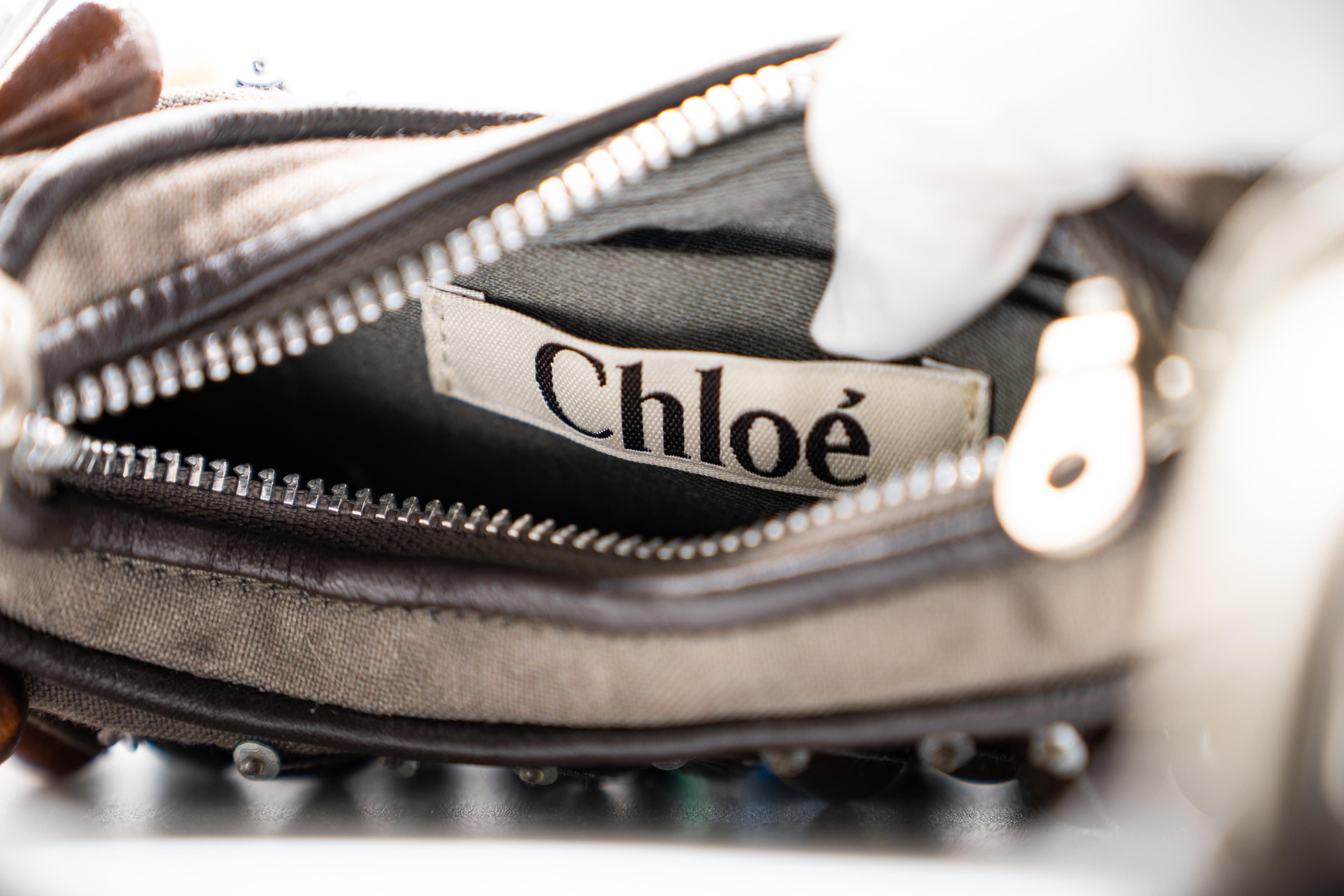 Vintage Chloe Wood Beaded Bag 11