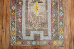 Zabihi Collection Vintage Chocolate Brown Tribal Turkish Prayer Rug