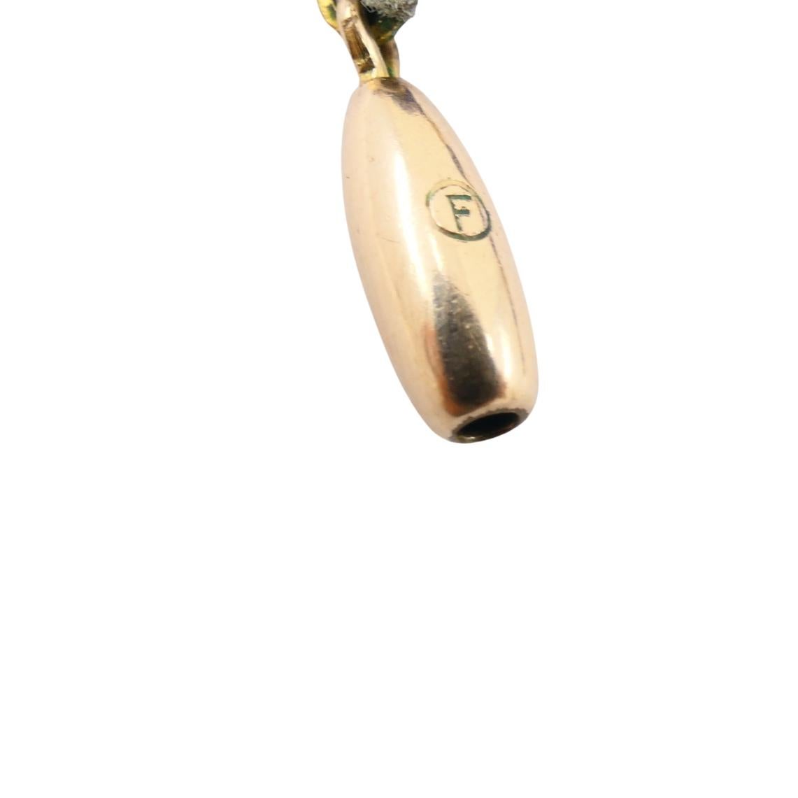 Collana girocollo vintage in oro 14k con perline di Lapislazzuli in vendita 4