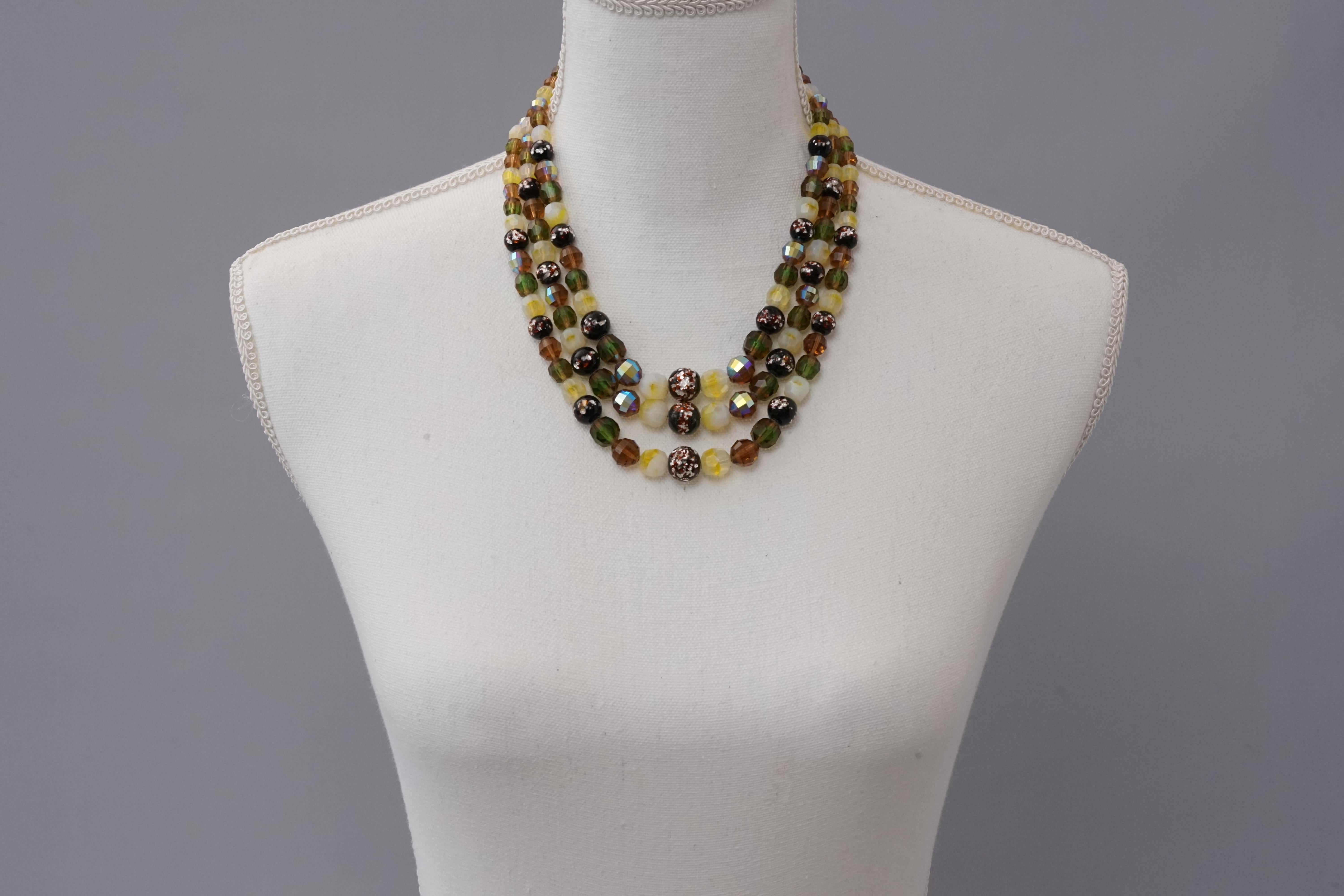 Glass Vintage Choker/ Necklace by Christian Dior, 1961 For Sale
