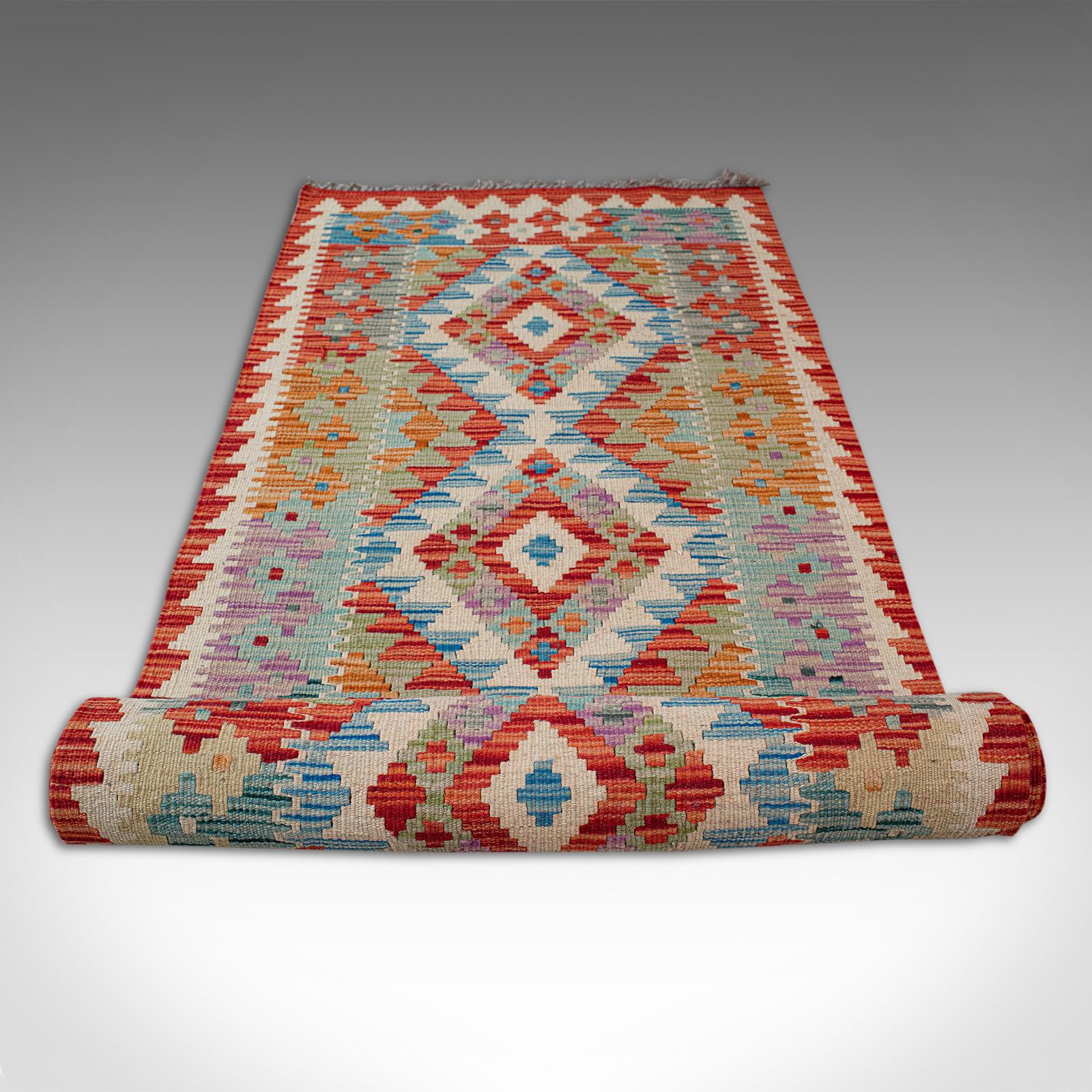 Vintage Choli Kilim Runner Persian Handwoven, Decorative Hall Carpet, circa 1960 For Sale 7