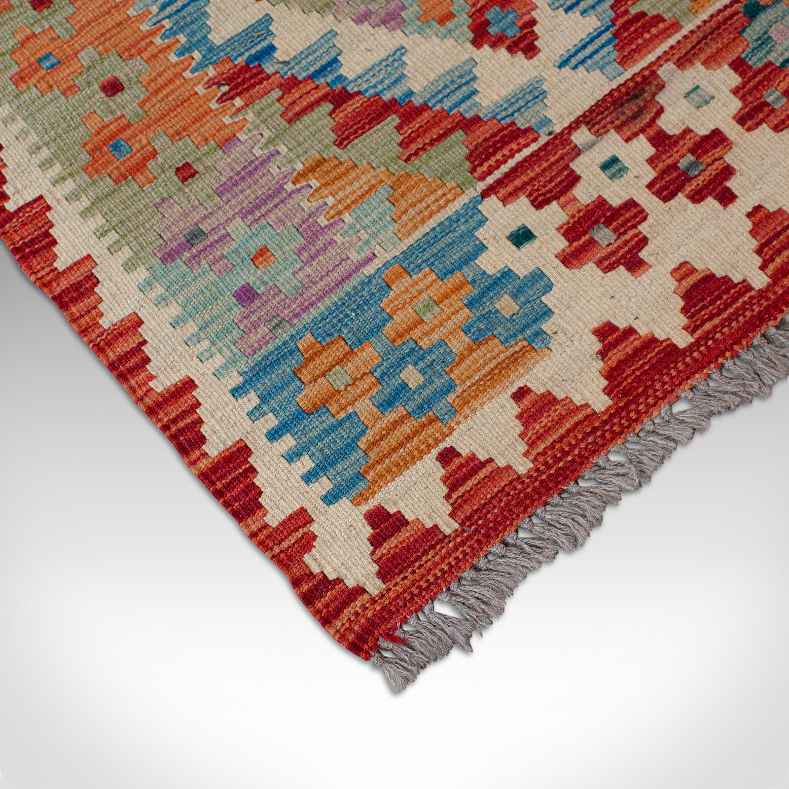 Vintage Choli Kilim Runner Persian Handwoven, Decorative Hall Carpet, circa 1960 For Sale 1