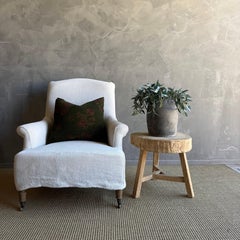 Vintage Elm Wood Chop Block Table