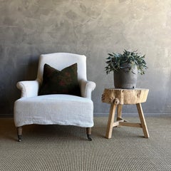 Tavolo Chop Block in legno di olmo vintage