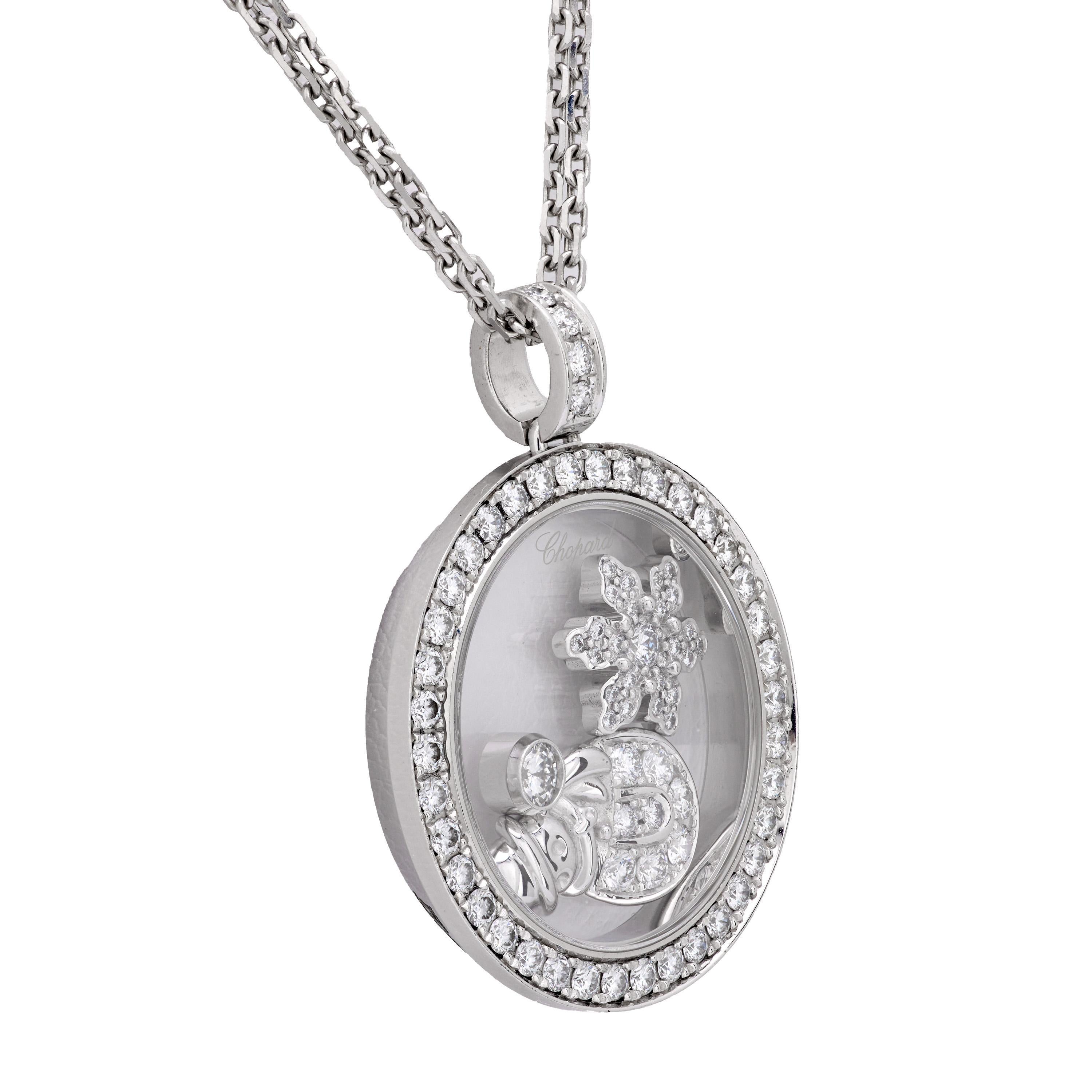 Modern Vintage Chopard 1.45 carat diamond 18k white gold 