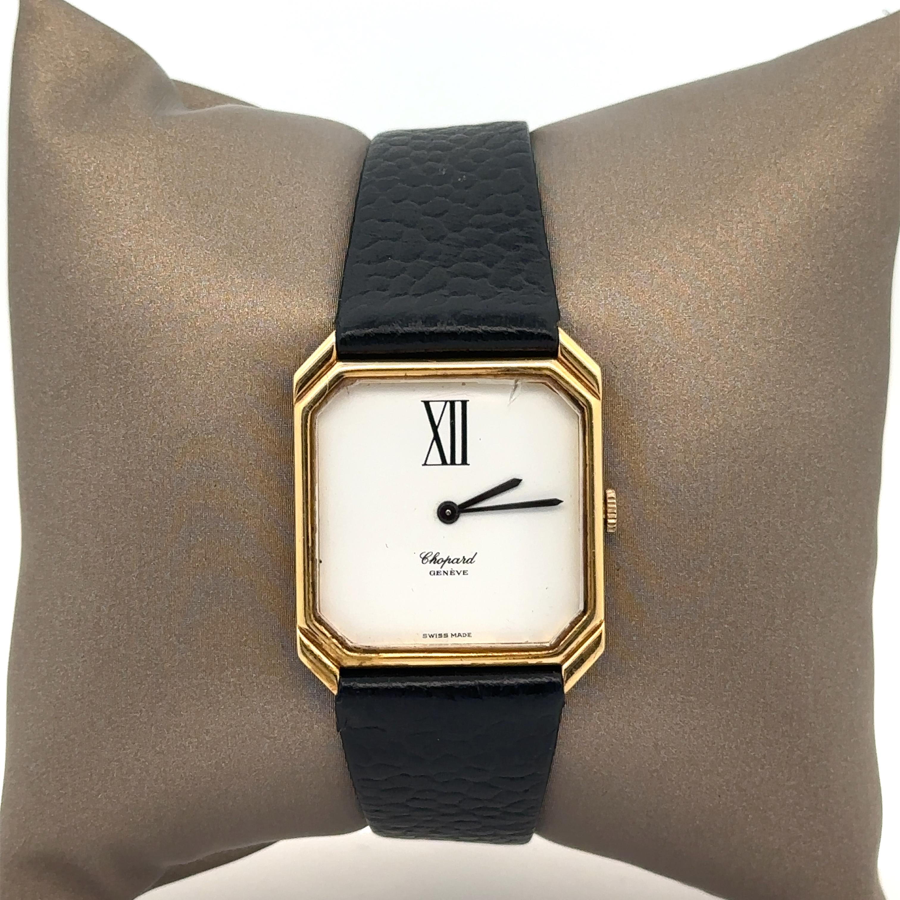 Chopard, montre mécanique octogonale fantaisie à gousset, 26 mm, en or 18 carats, réf. 2101 en vente 6