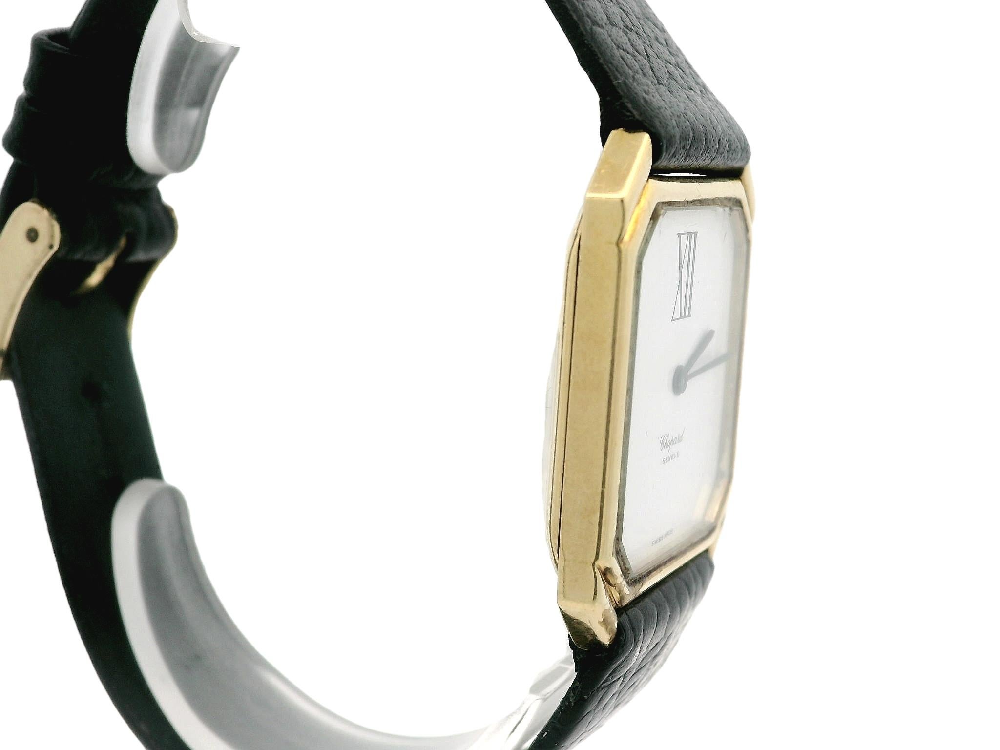 Chopard, montre mécanique octogonale fantaisie à gousset, 26 mm, en or 18 carats, réf. 2101 Unisexe en vente